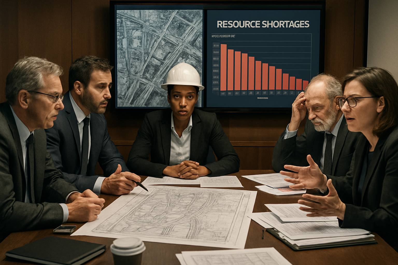 Stakeholders discussing xAI Infrastructure Deficit and capital requirements in a meeting.