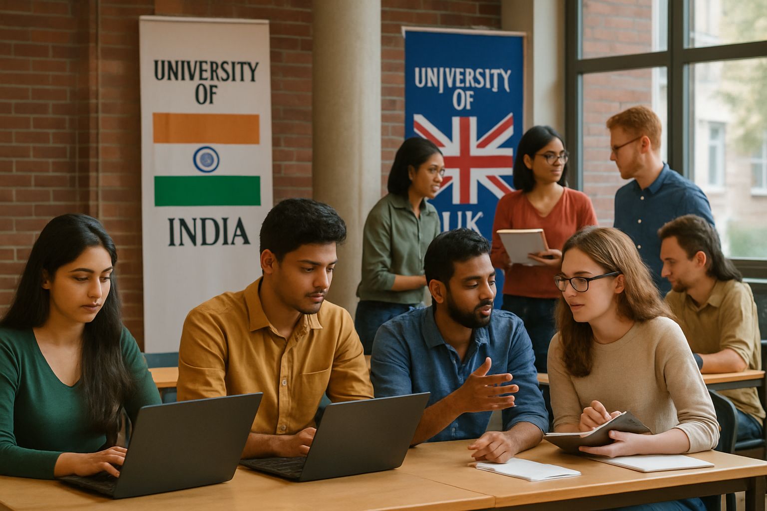 India UK AI collaboration among students on AI projects