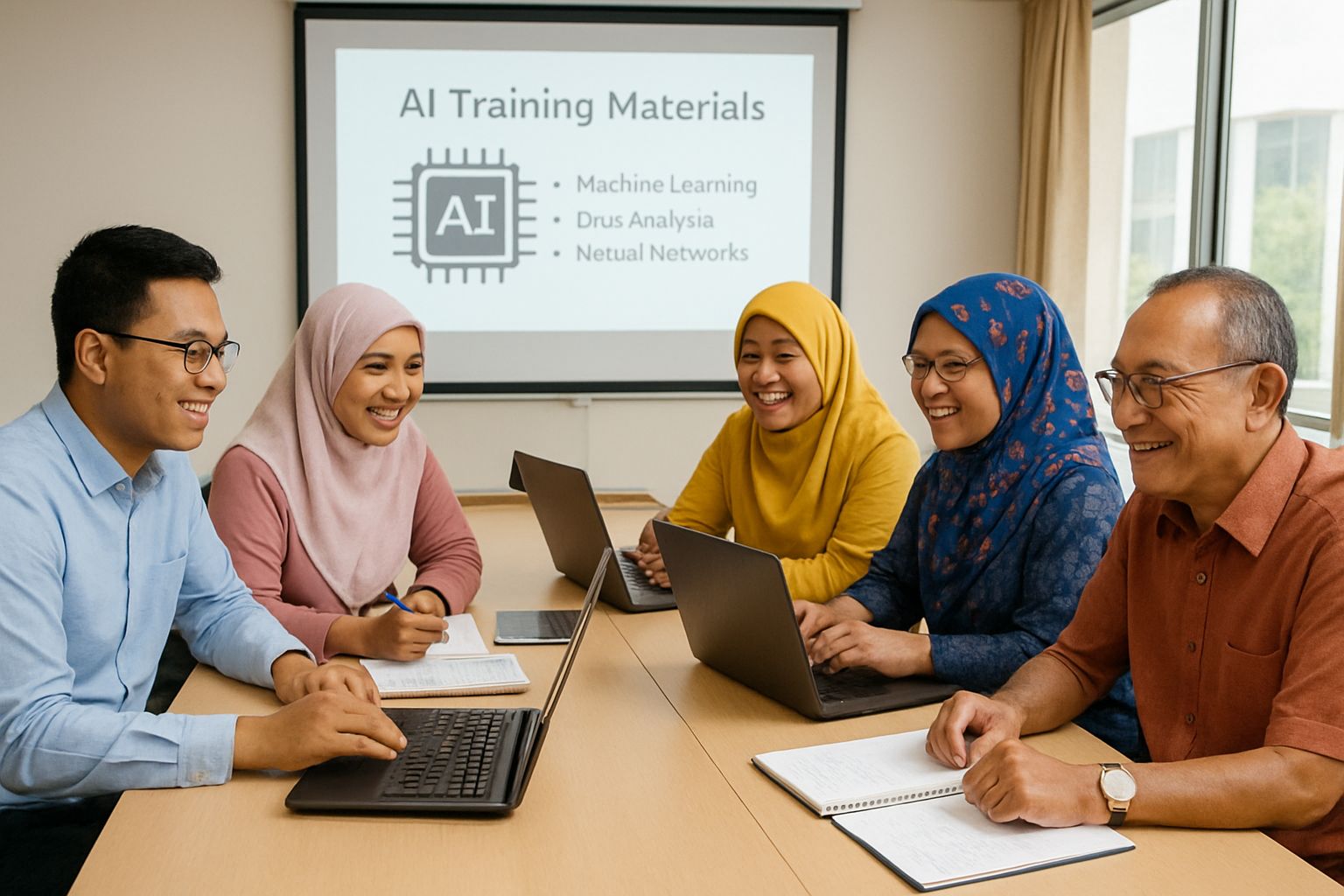 Teachers gain Education AI literacy skills during a hands-on workshop in Malaysia.
