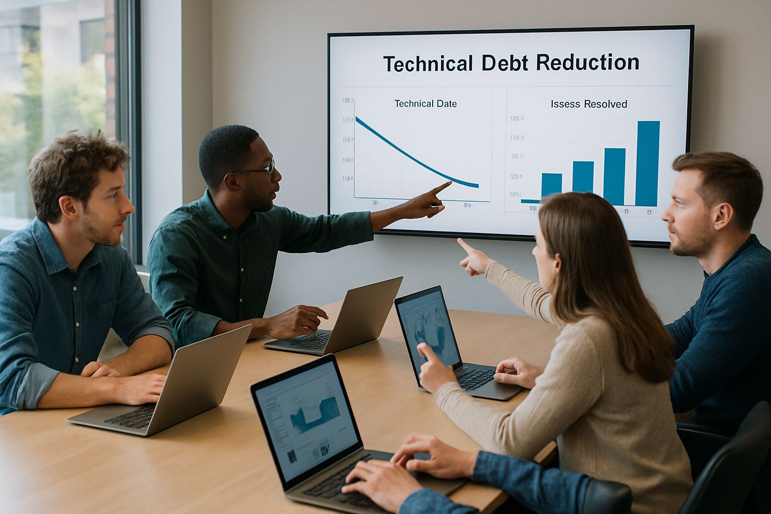 Software team using Codebase Refactoring Agents to cut technical debt.