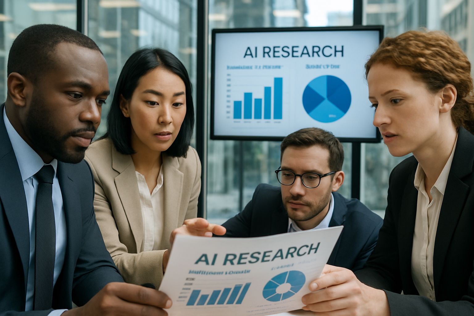 Quantitative AI Research team collaborating on sector-specific alpha strategies.