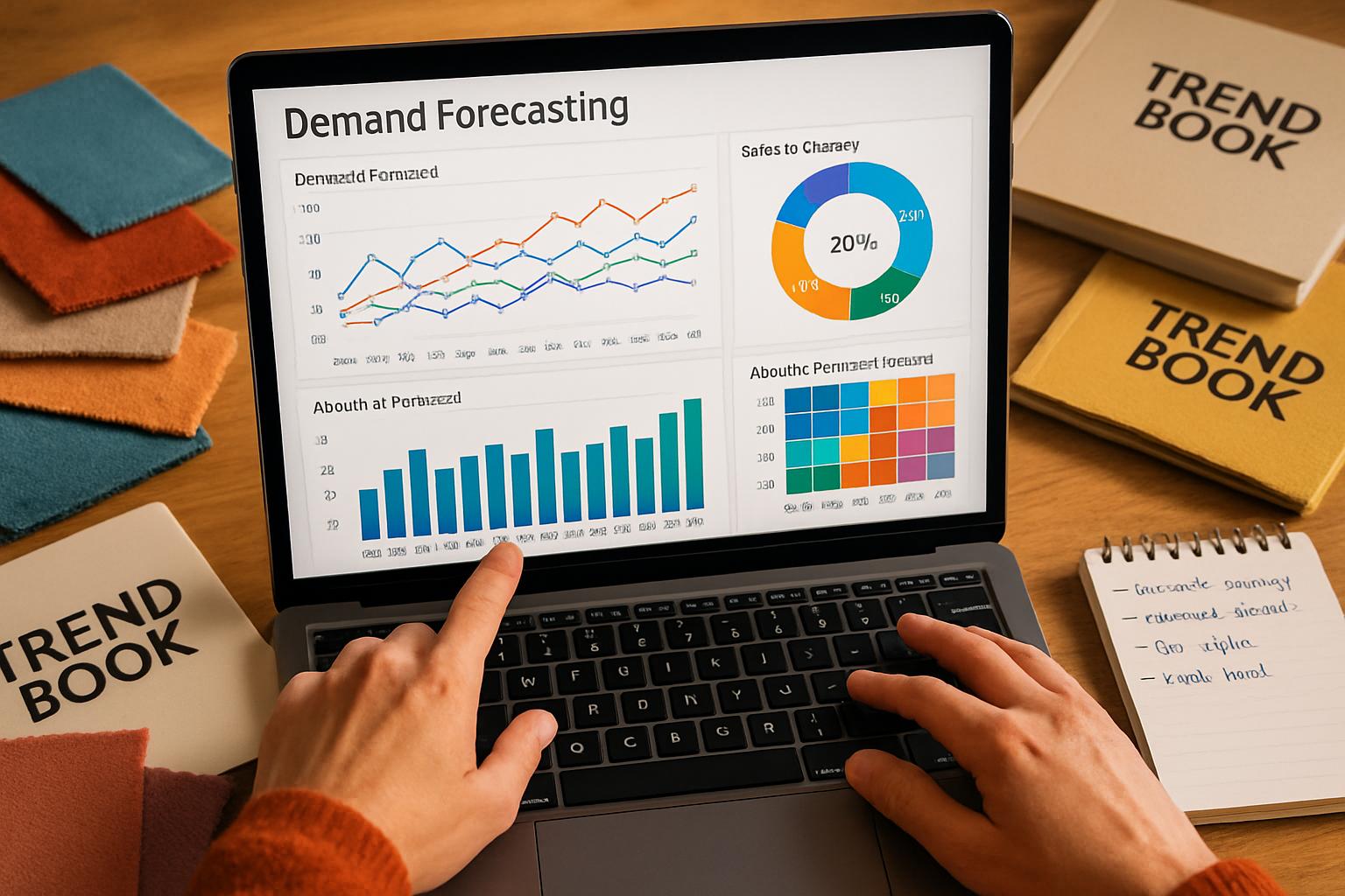 demand forecasting dashboard showcases trend forecasting intelligence models in apparel