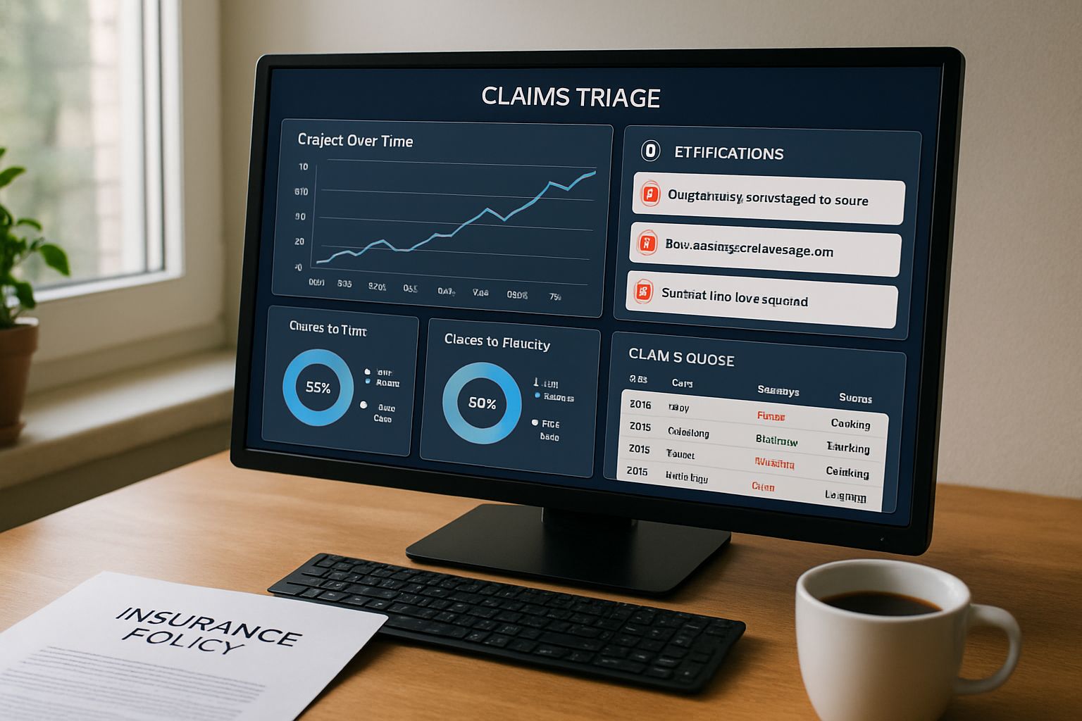 Insurance claims triage engines dashboard improves settlement times