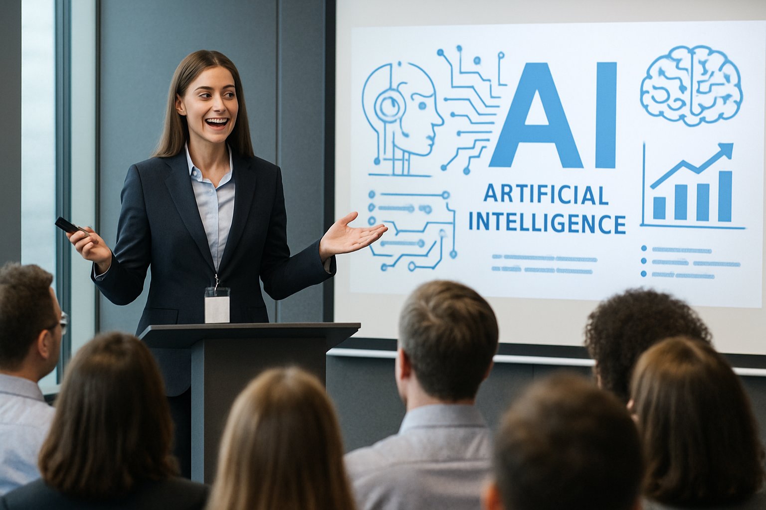 Business secretary presents National AI Strategy at UK conference.