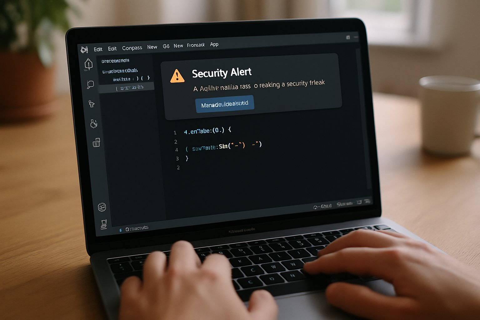 VS Code Security warning for malicious extensions on laptop