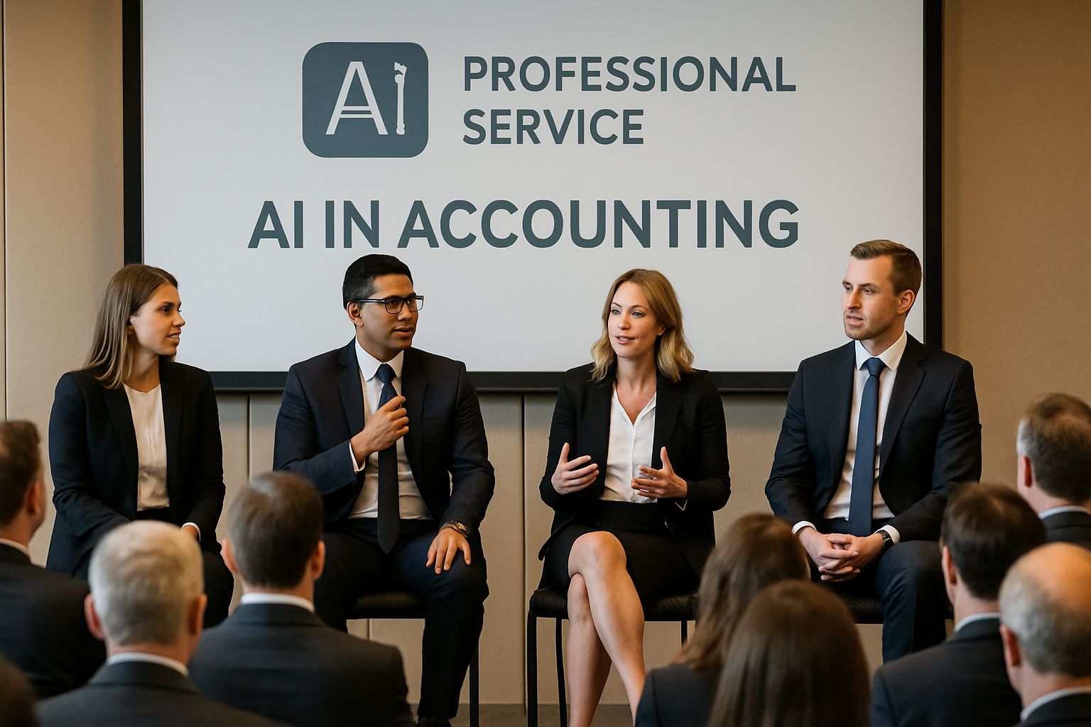 Expert panel at accounting conference discusses Professional Service AI advancements.