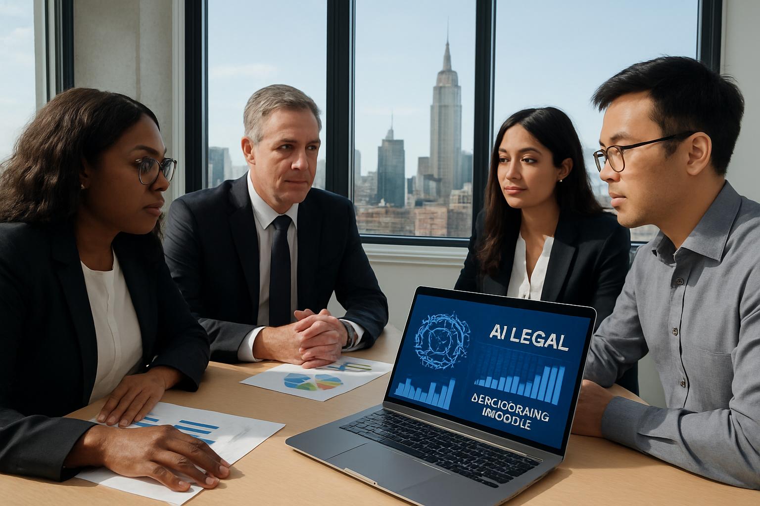 AI Legal experts analyze algorithmic pricing in New York office setting.