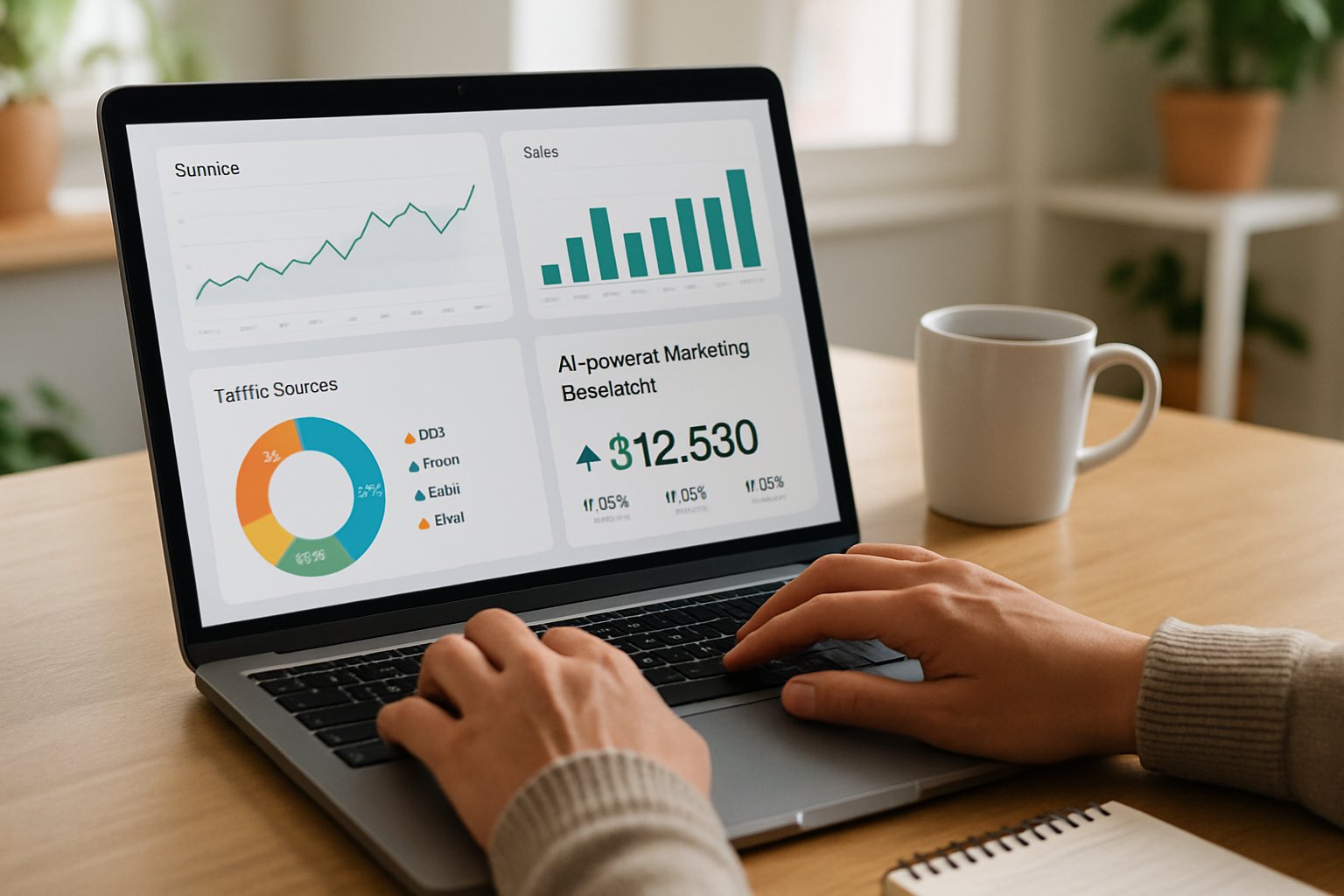 Person tracking AI Marketing spend with real-time influencer data dashboards.