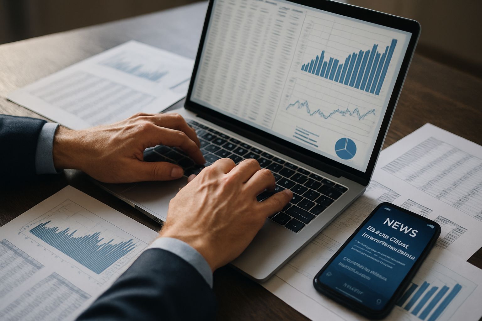 Financial analyst using Financial AI tools to analyze market risk and crisis potential.