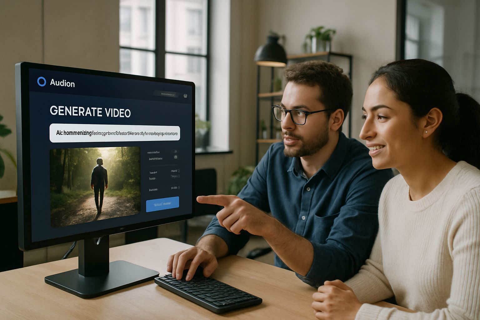 Precision Diagnostic AI Capital supports Avalon’s generative video SaaS development in realistic tech workspace.