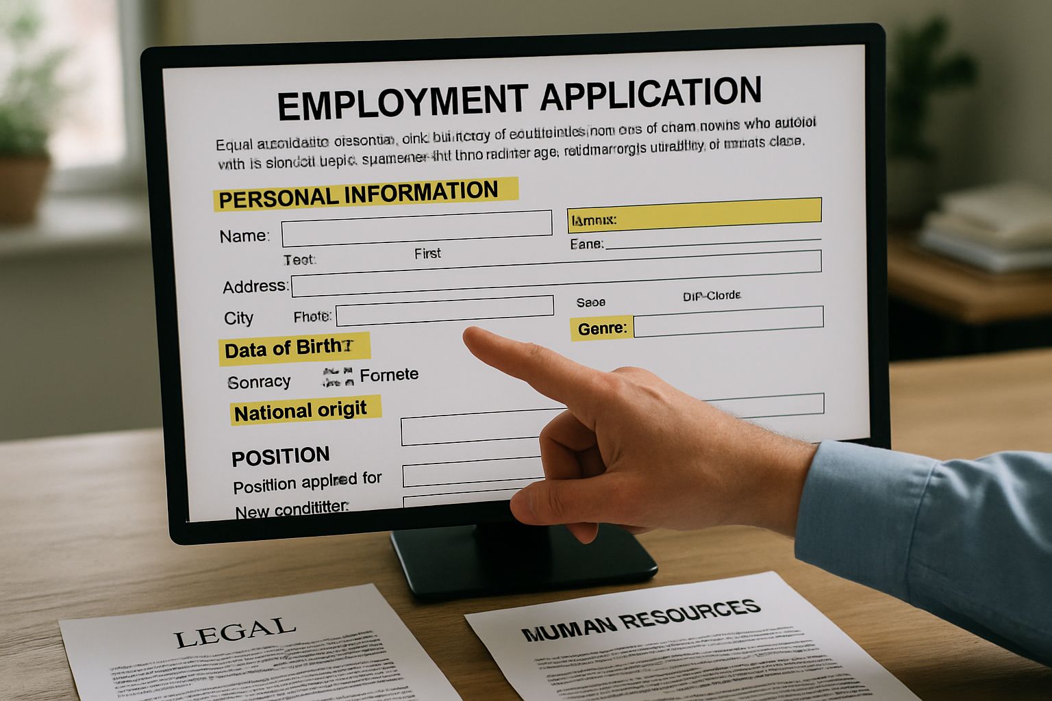 Screen showing flagged Automated HR Bias issues in recruitment software.