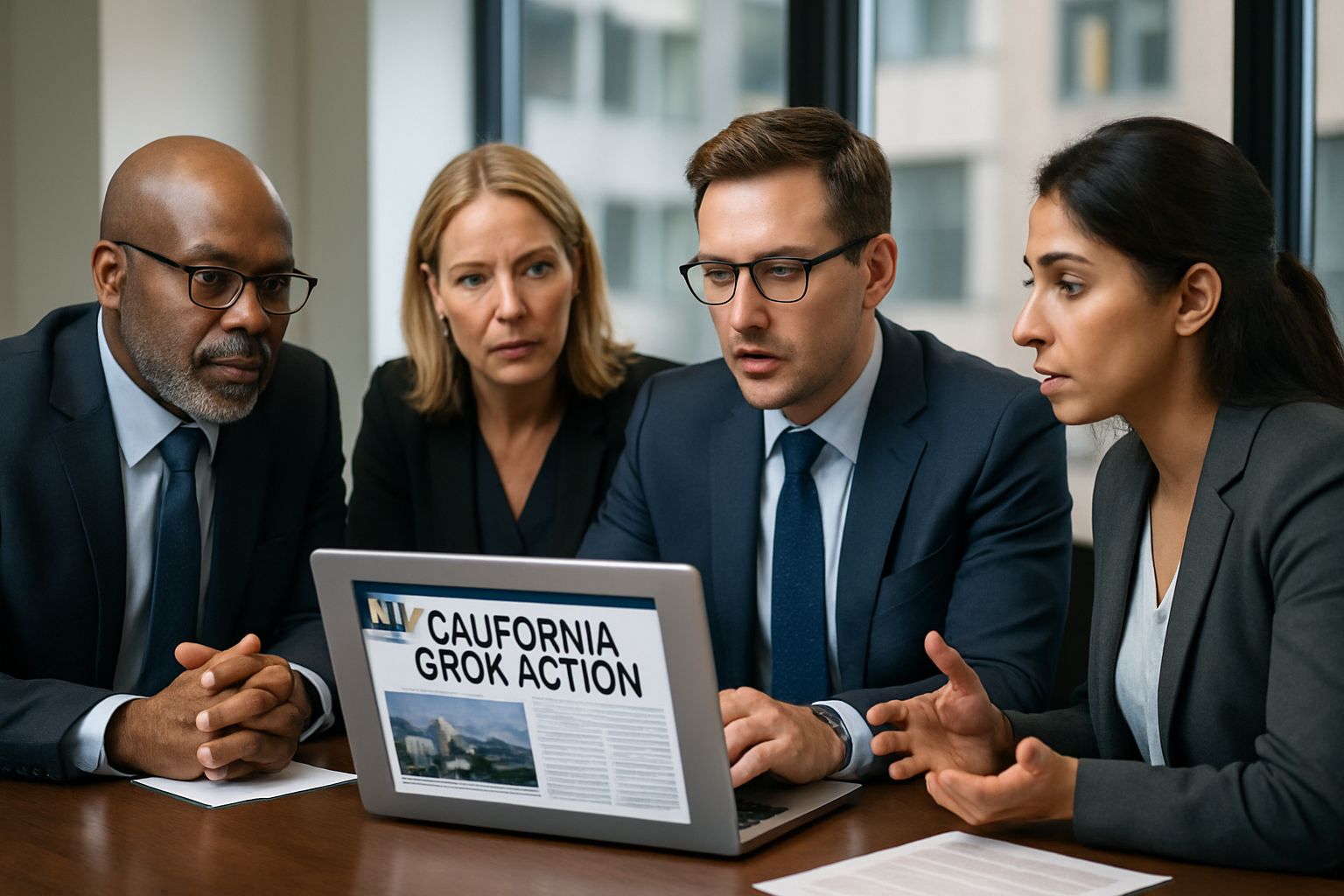 California Grok Action briefing among concerned business executives.