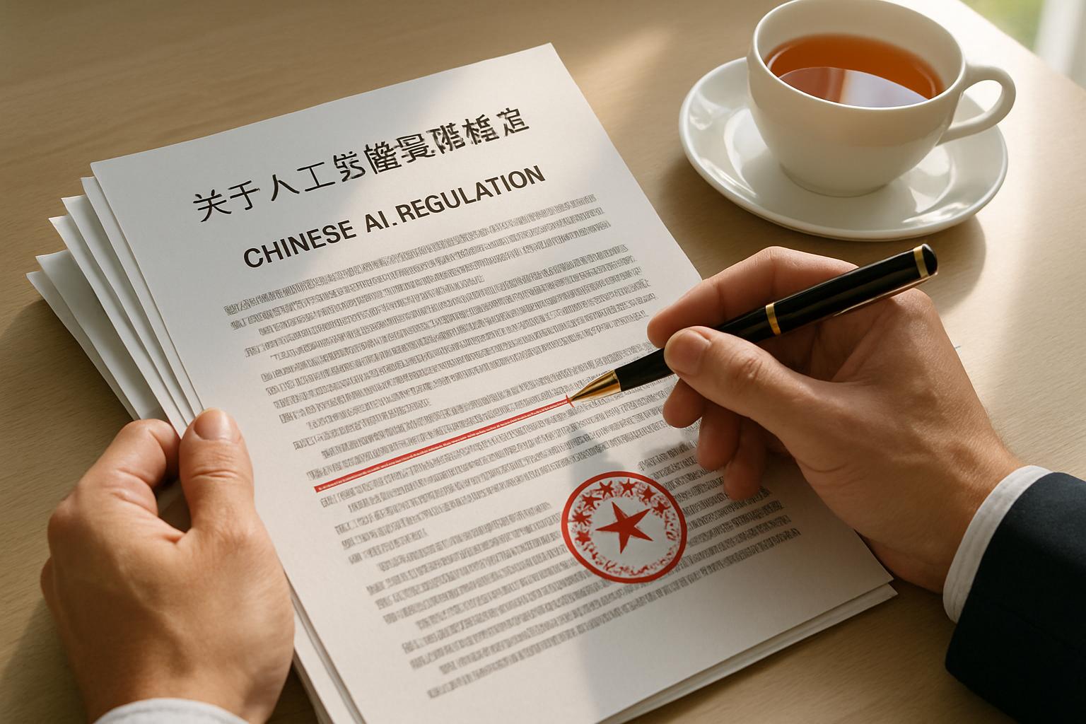 Chinese AI regulation documents highlighting Regulatory Governance requirements.
