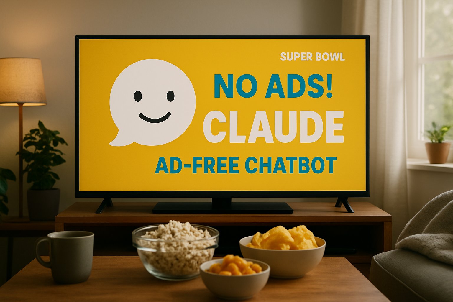 Super Bowl ad highlights Chatbot Warfare with focus on Claude's ad-free claims.
