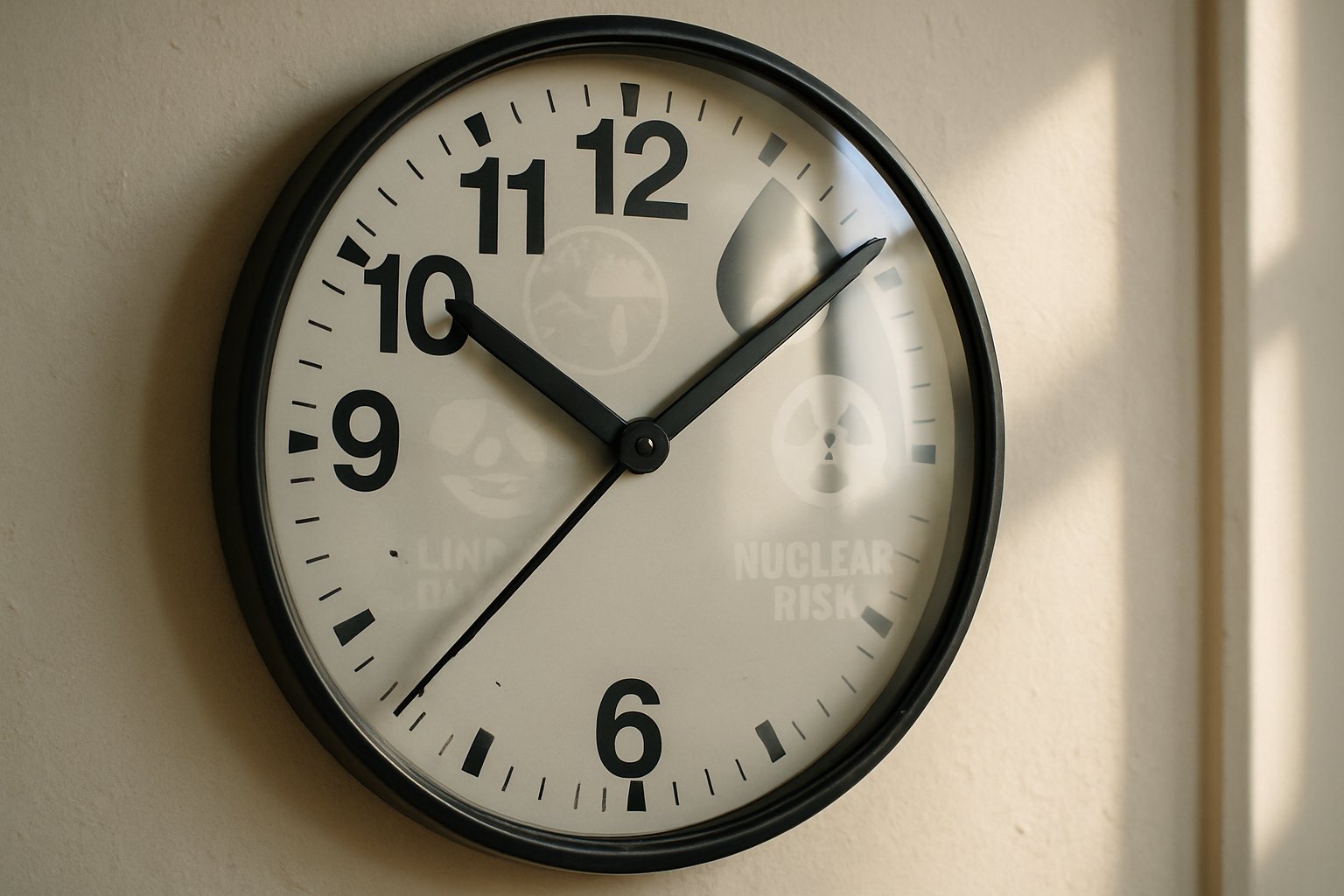 Doonsday clock showing urgency for AI Ethics in risk management