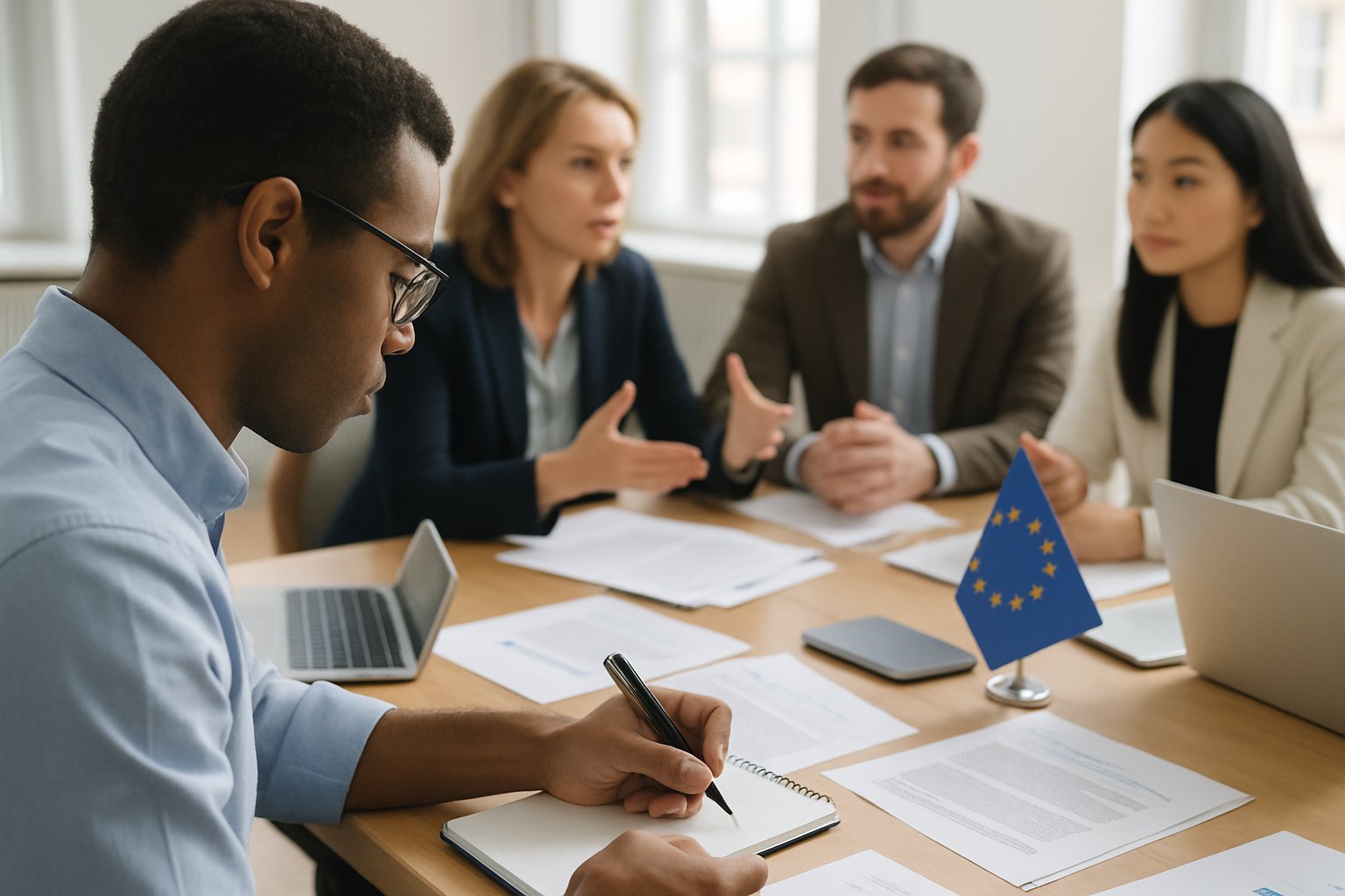 AI Researcher participating in EU technology policy discussion to address AI protection gaps.