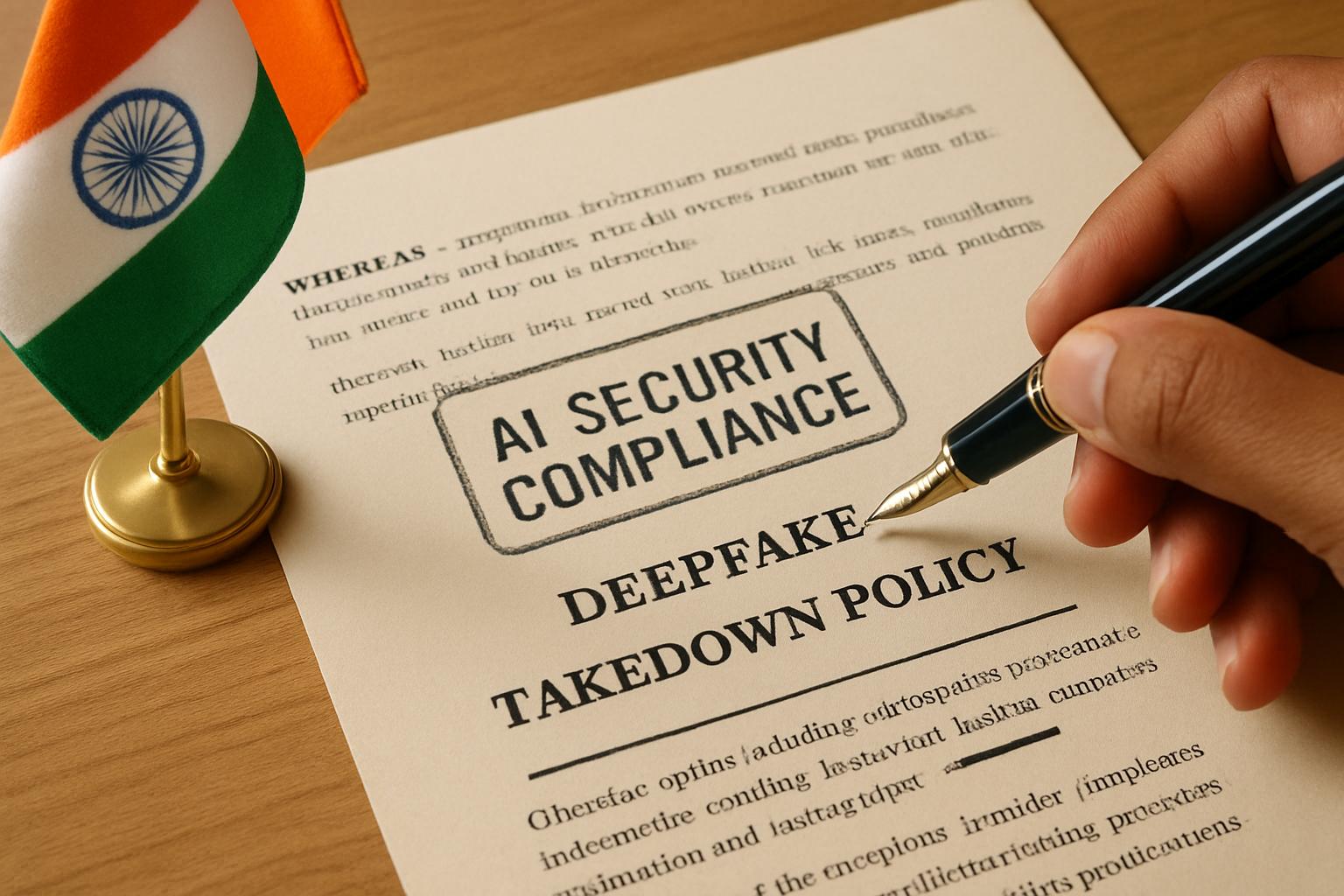 AI Security Compliance document for India's updated deepfake law