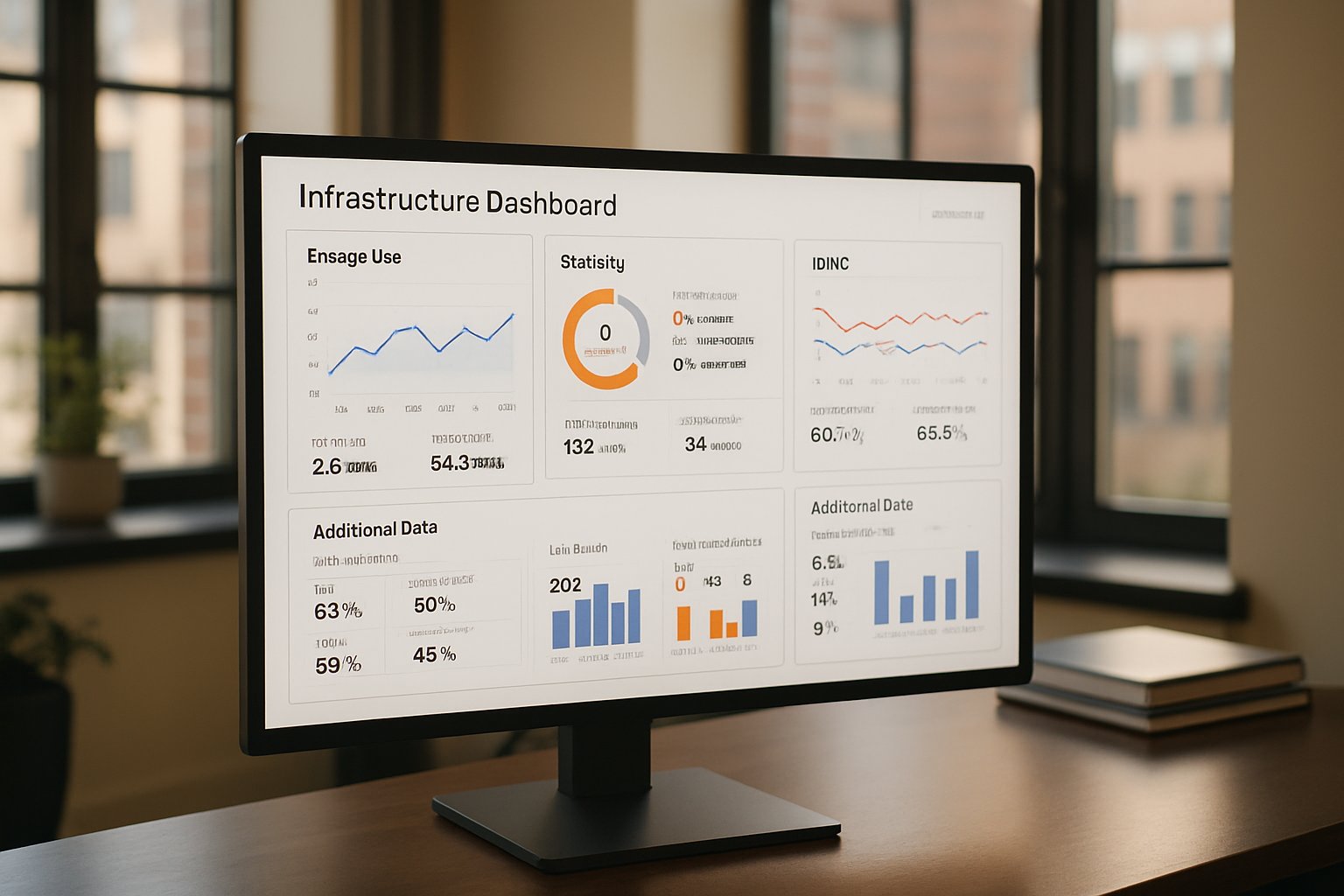 Infrastructure Project Management dashboard monitoring Siemens AI building data.