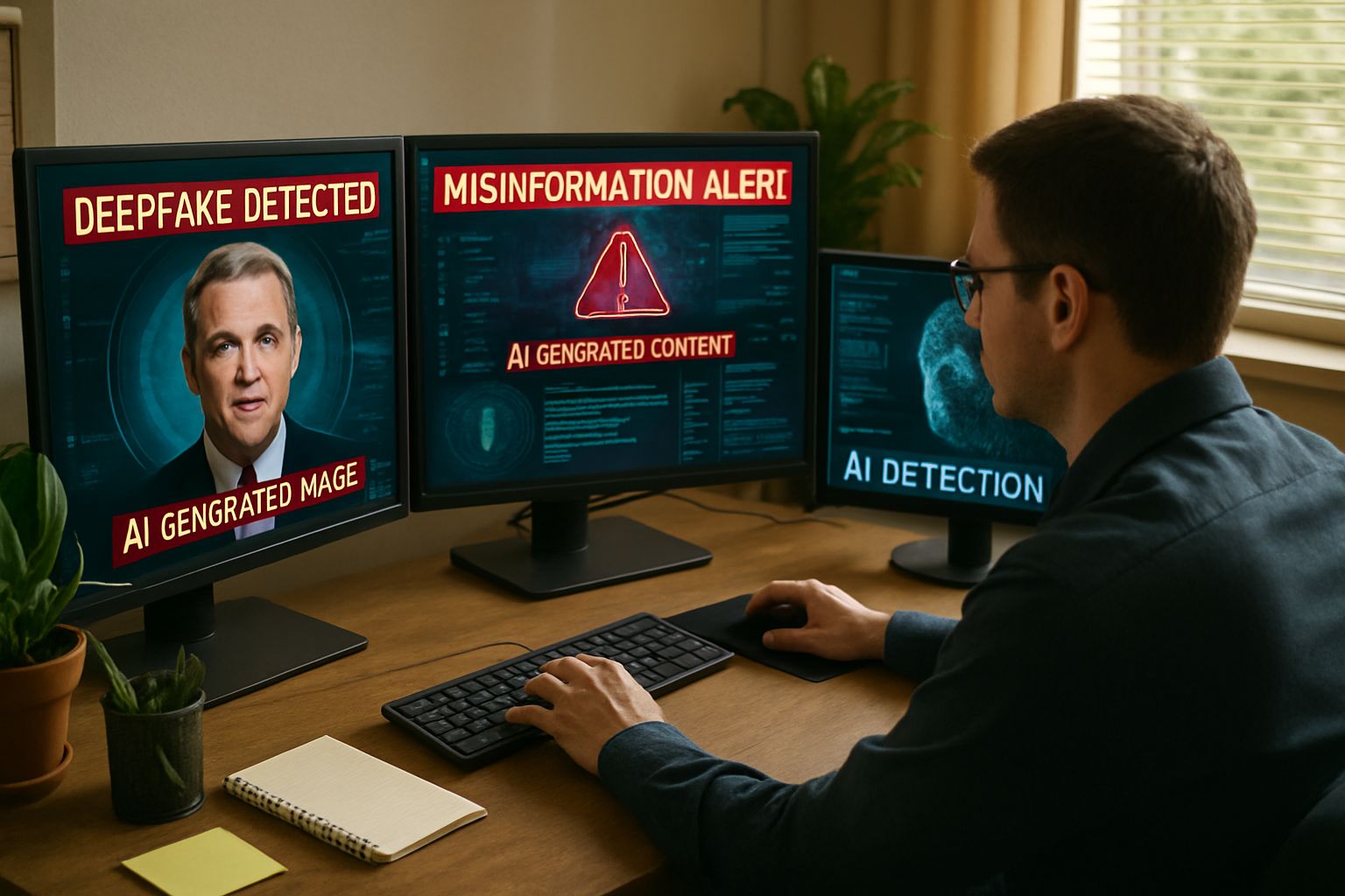 AI Government office actively detects deepfakes to secure elections.