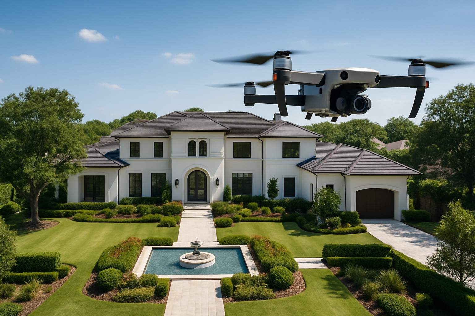Drone assists Surveillance Field Deployment for Houston luxury estate security