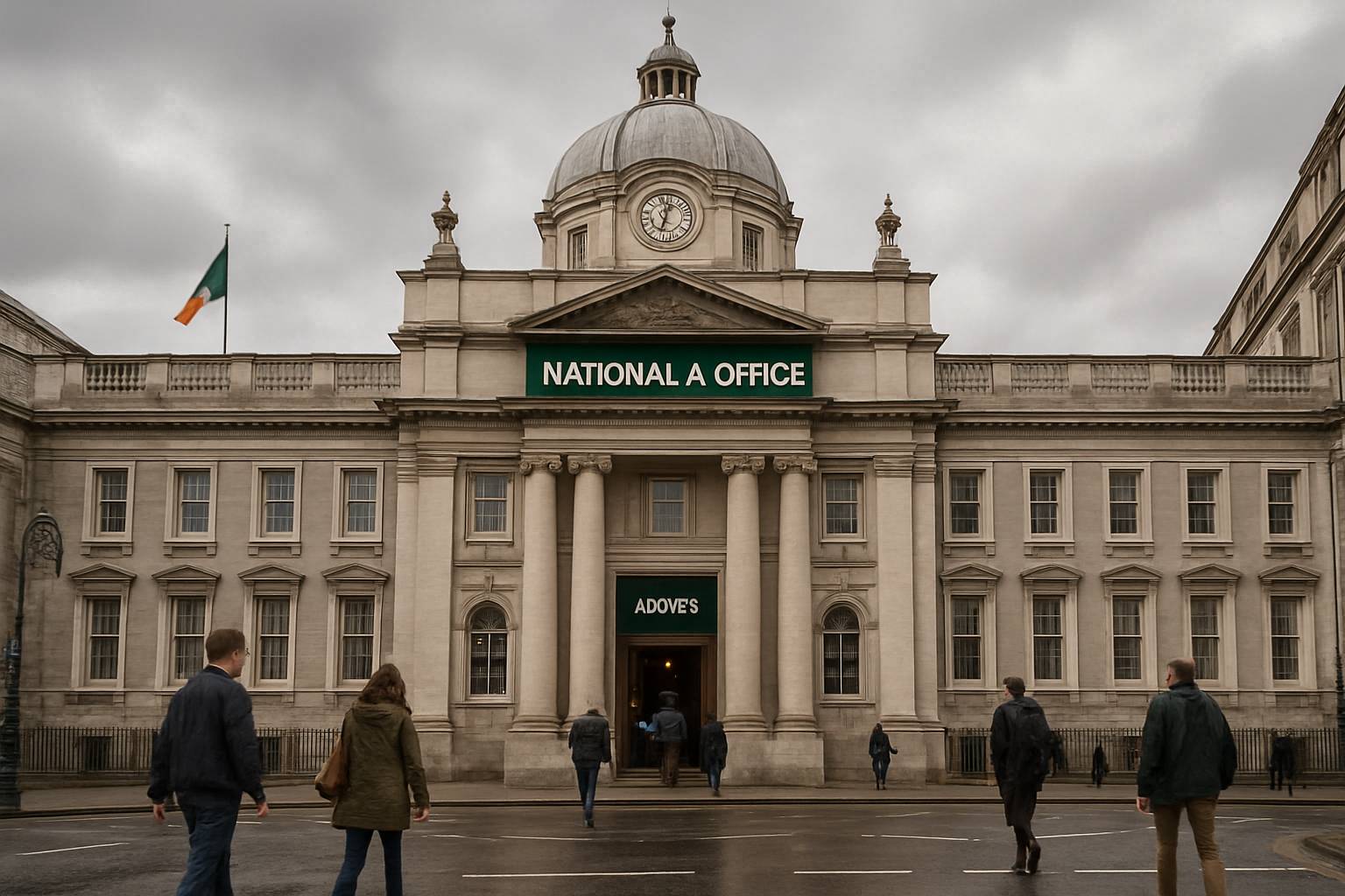 Dublin National AI Office building representing Regulatory Policy Framework progress.