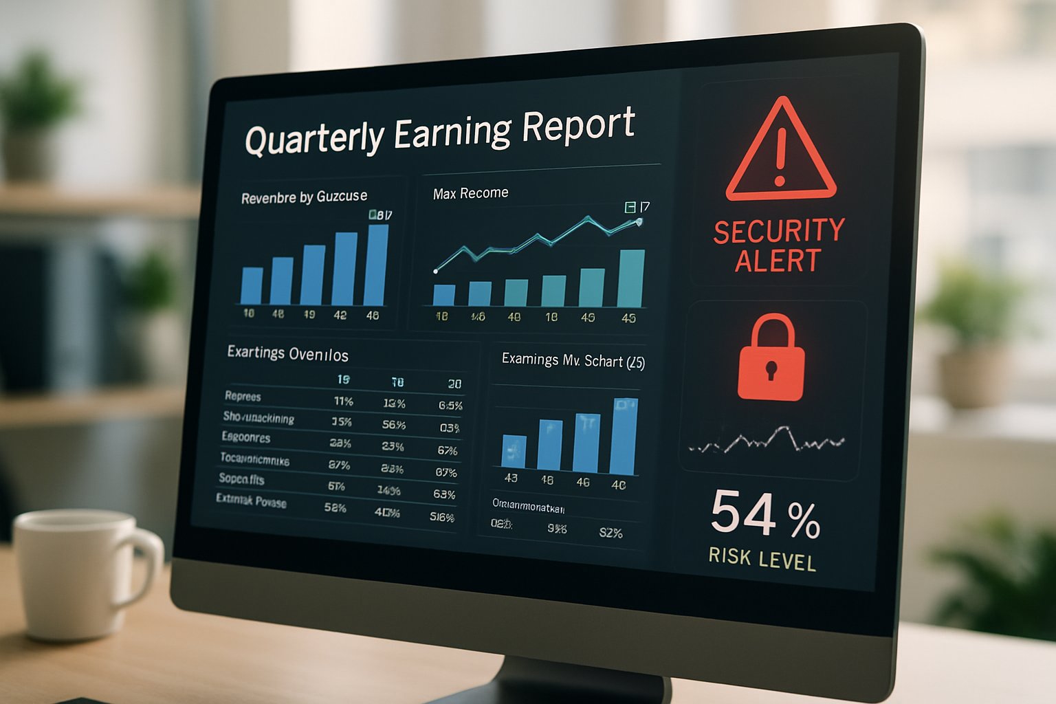 Quarterly report screen highlighting Cybersecurity Fiscal Disclosure data.