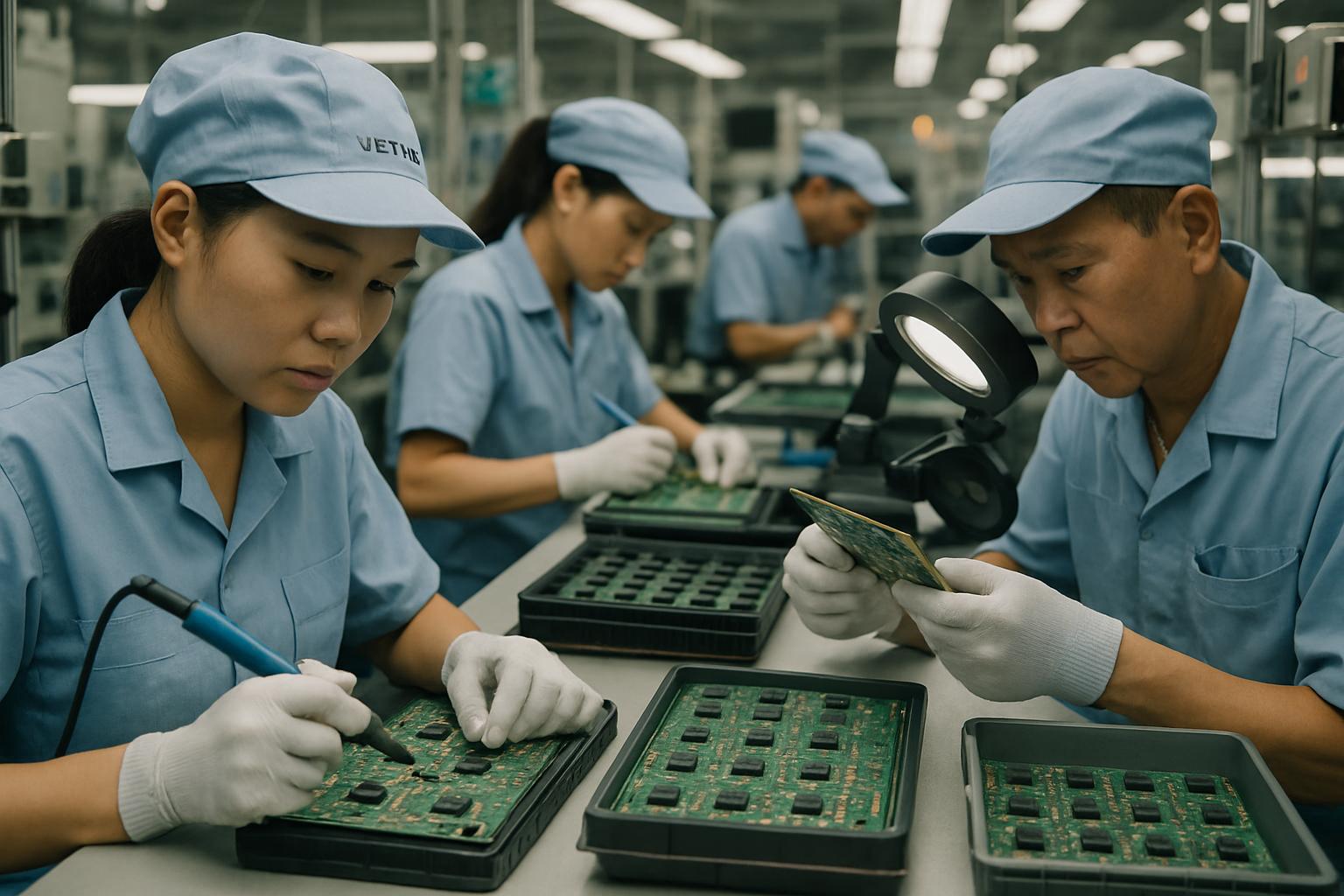 Vietnamese electronics factory reflects Tech Geopolitics and global supply shift.