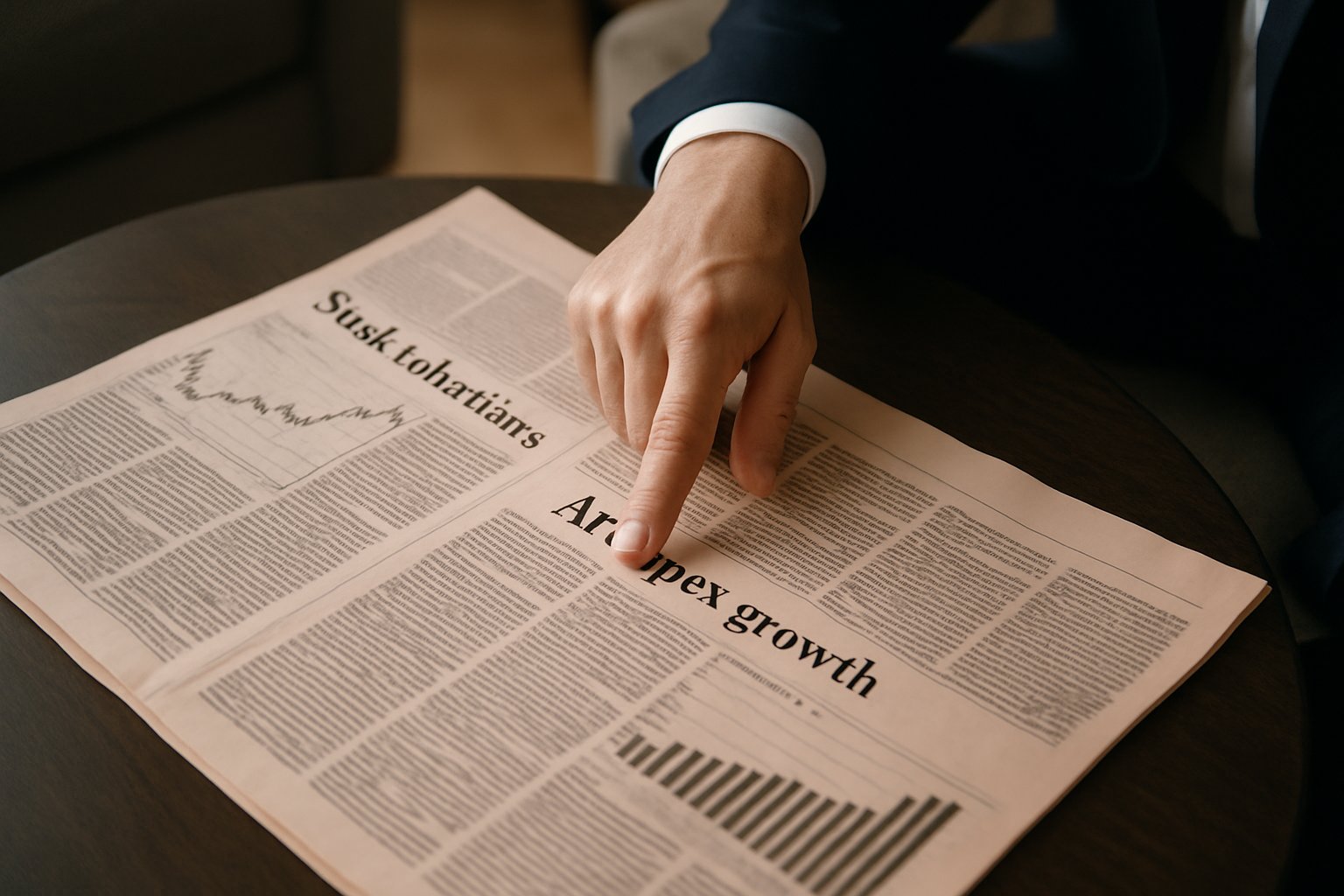 Market Analysis featured in financial newspaper on AI capex growth.