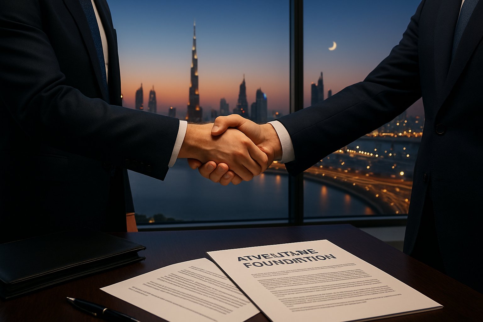 AI Venture Foundation securing global AI investment with Gulf backdrop.