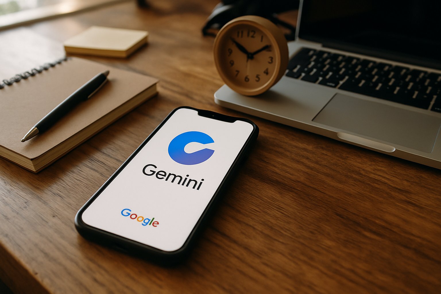 Google Gemini app on phone boosts AI Adoption at workspace.