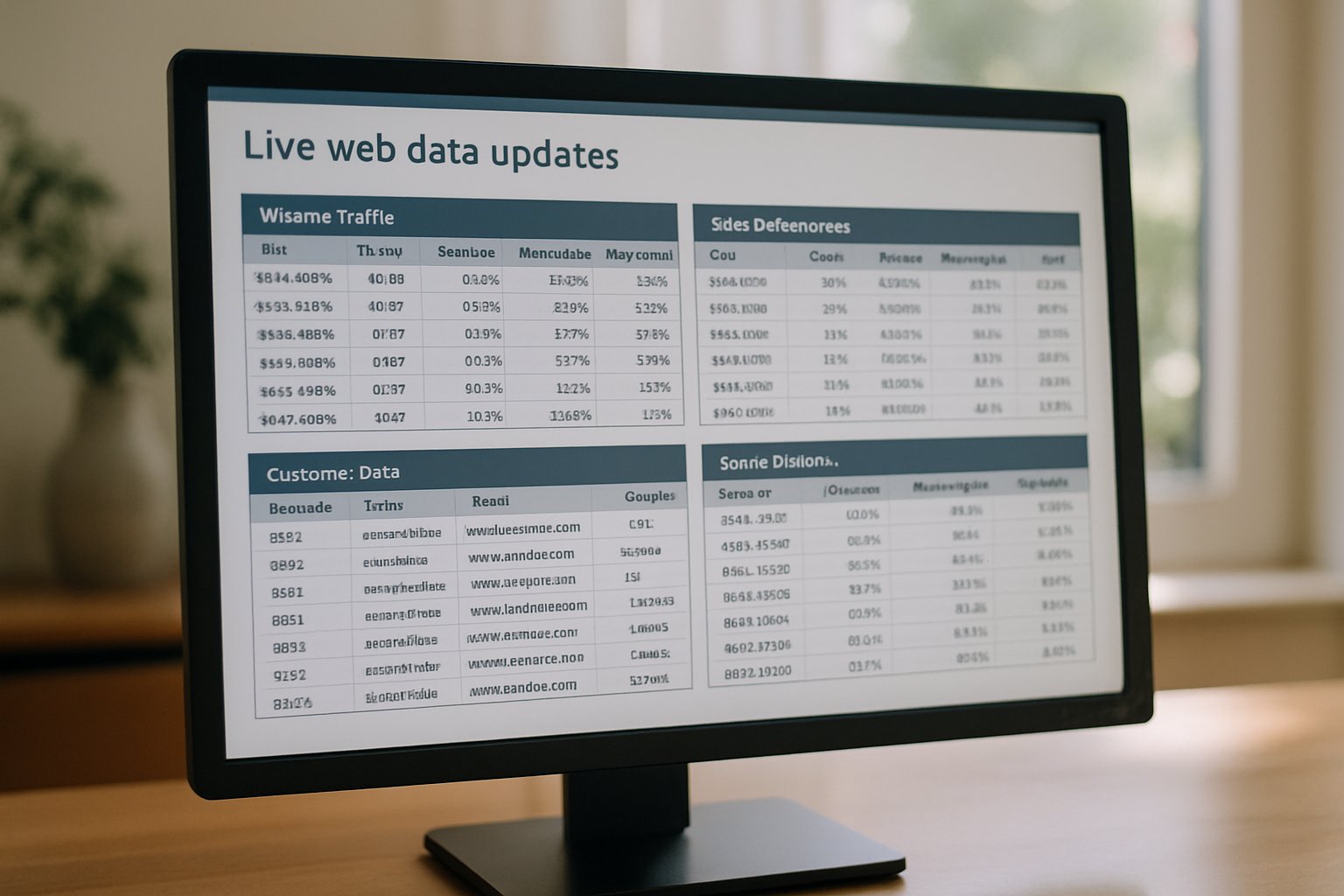 Agentic Search displays governed live web data tables on screen