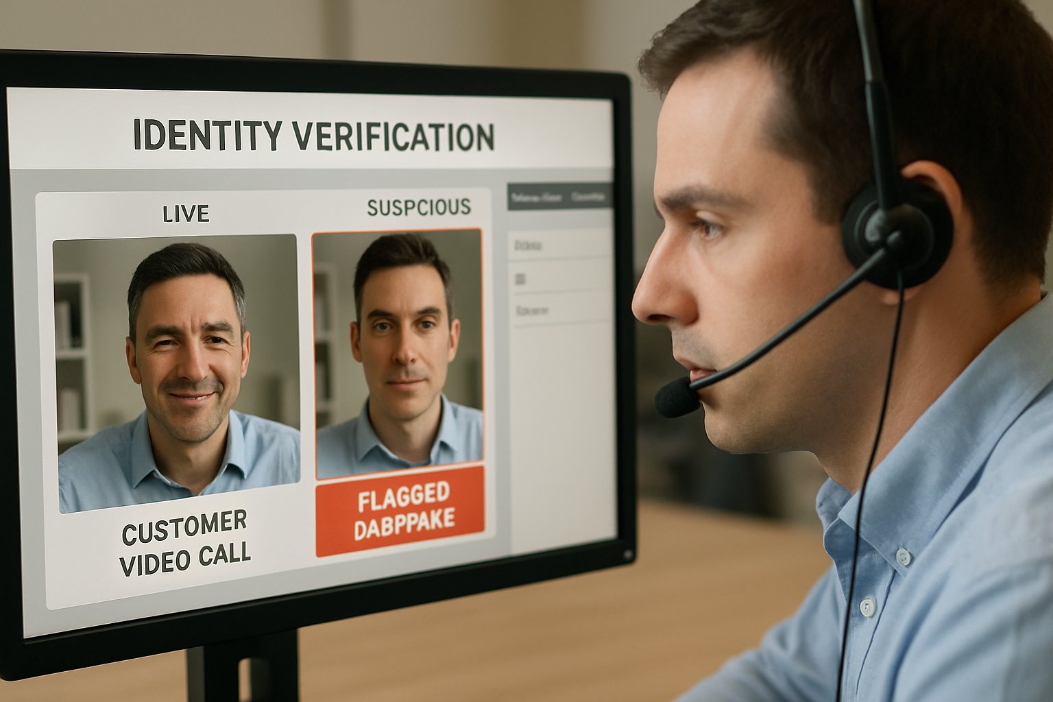 AI Customer Service team uses identity verification software to detect deepfakes.