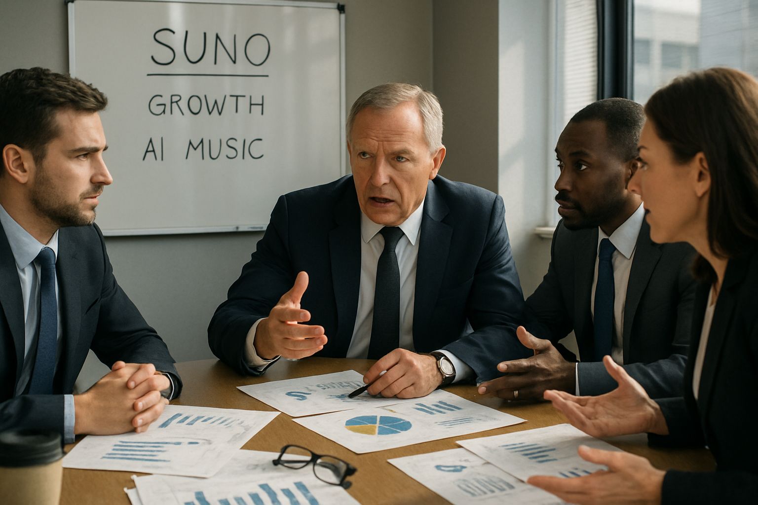 Investors debating AI Music Controversy during Suno’s rapid growth
