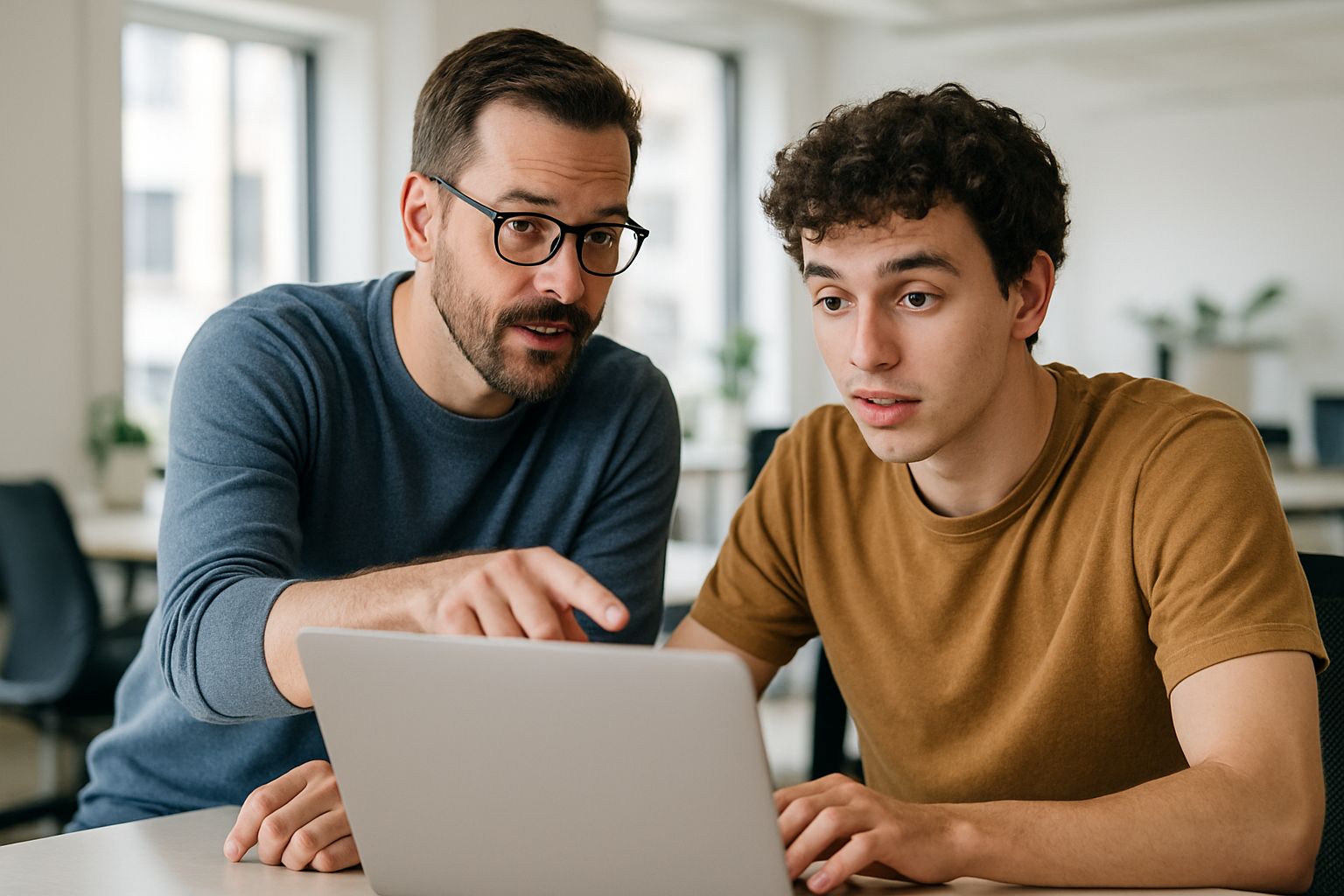 Tech lead mentors junior developer with Supervised Development practices.