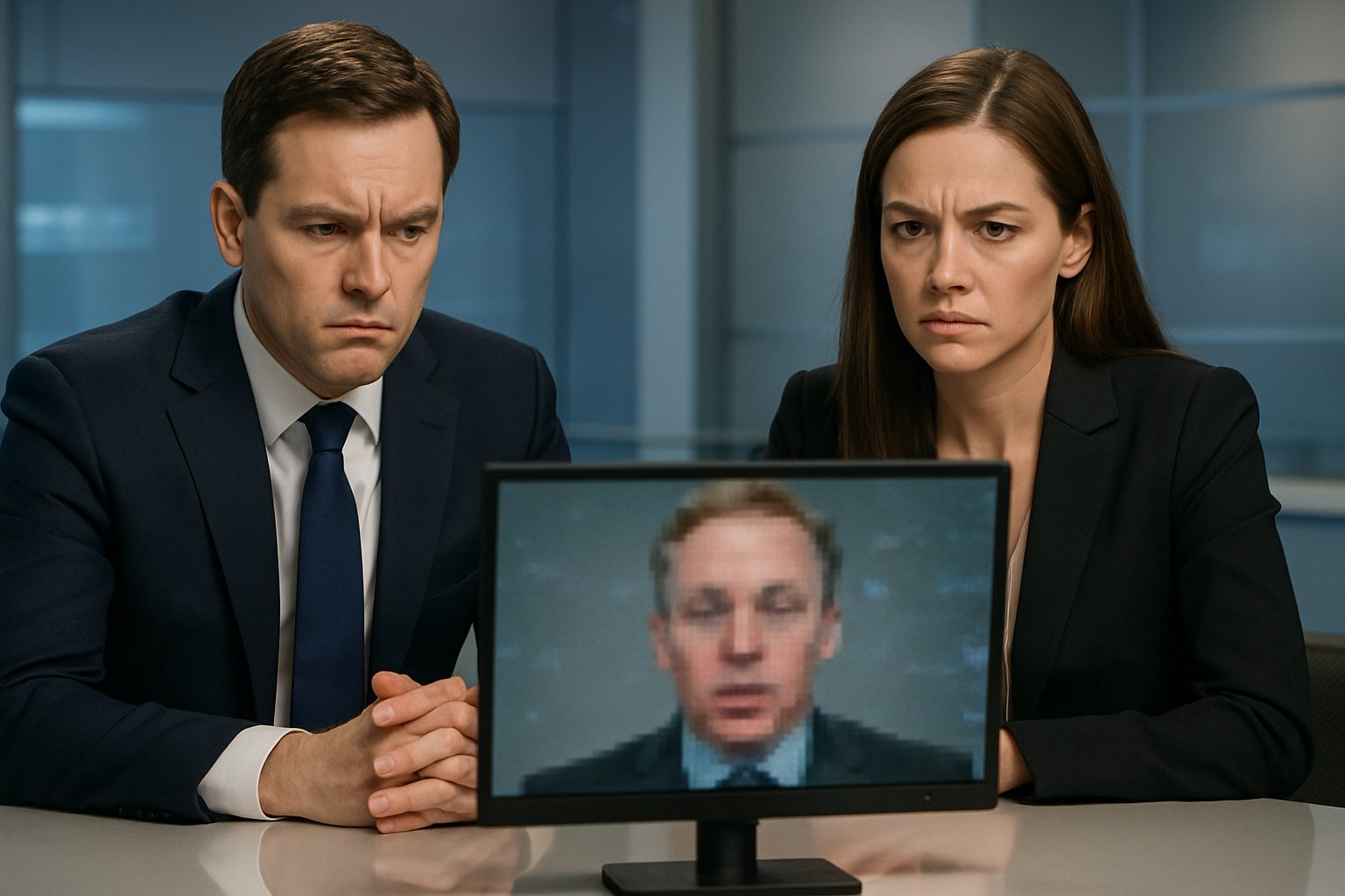 Journalists reviewing manipulated video reflecting Election Deepfake Crisis detection challenges.