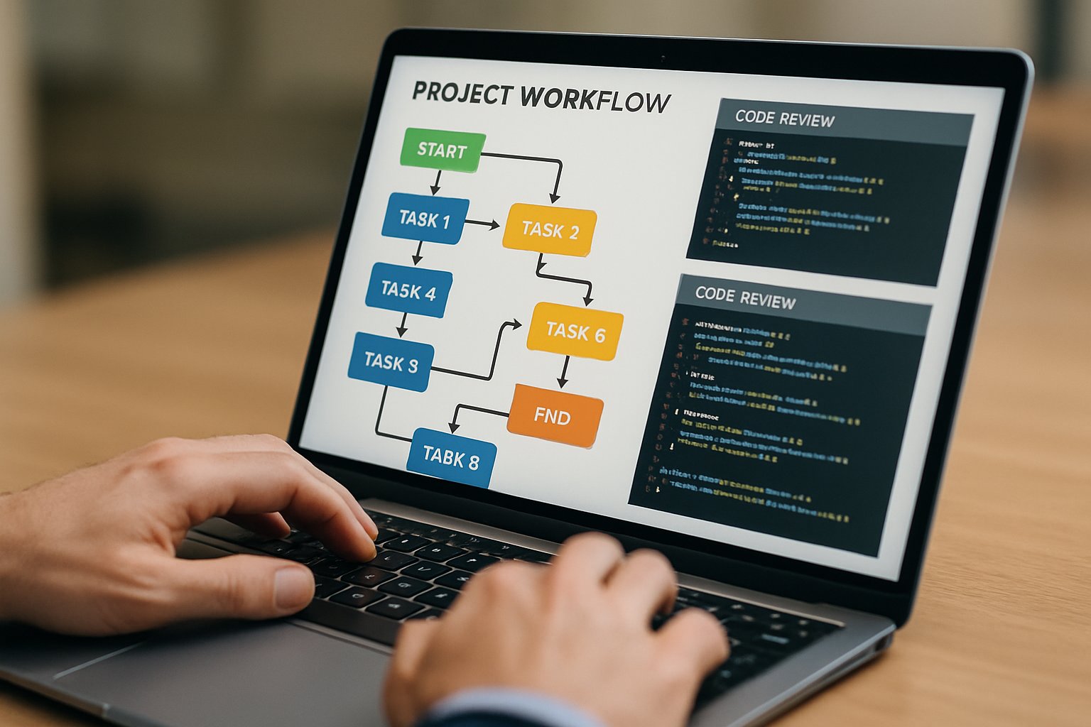Laptop screen displaying an organized workflow enhanced by Miro’s MCP Server integration.