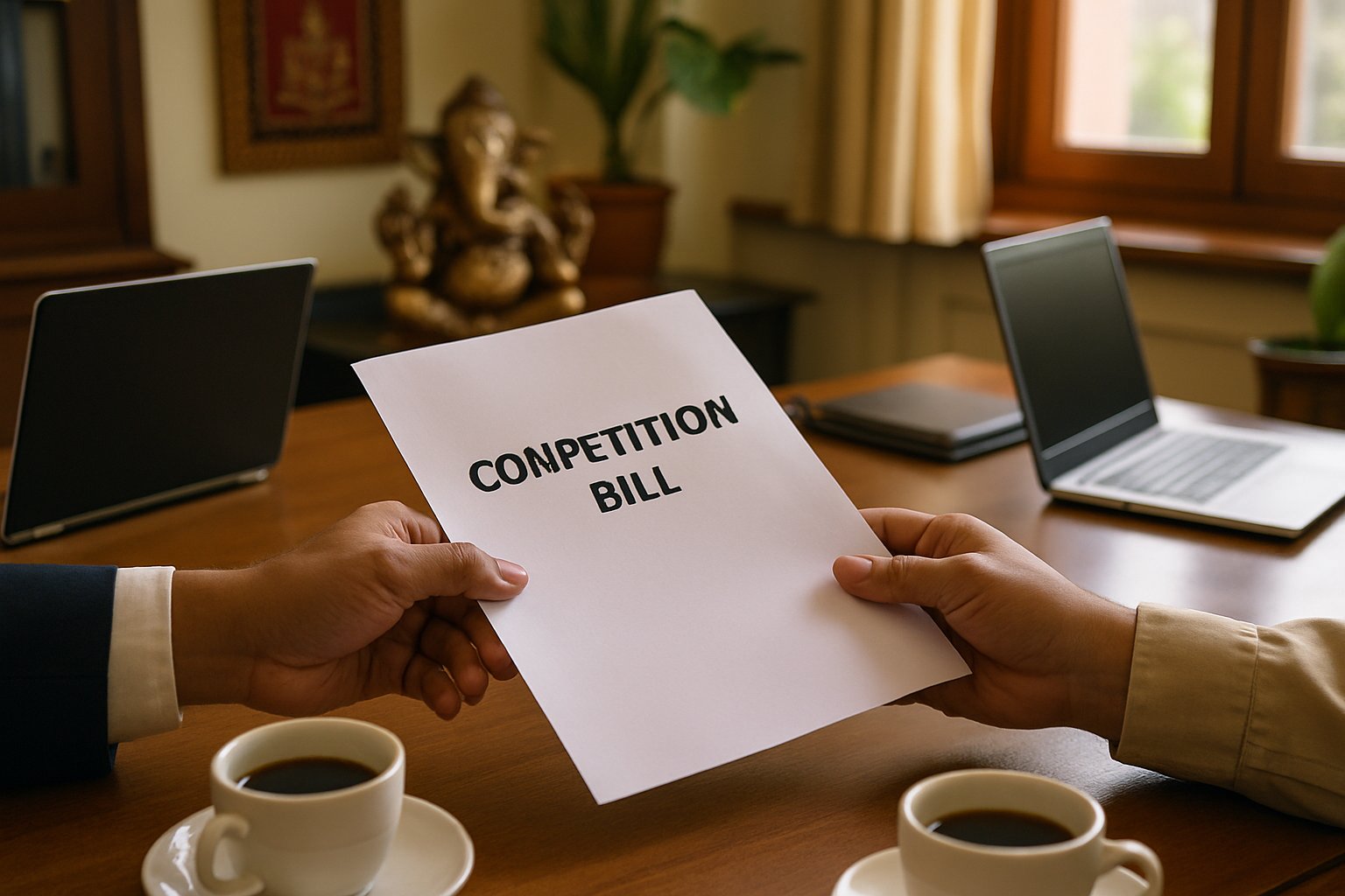 Competition Bill document exchanged to advance AI Hegemony Resistance in India.