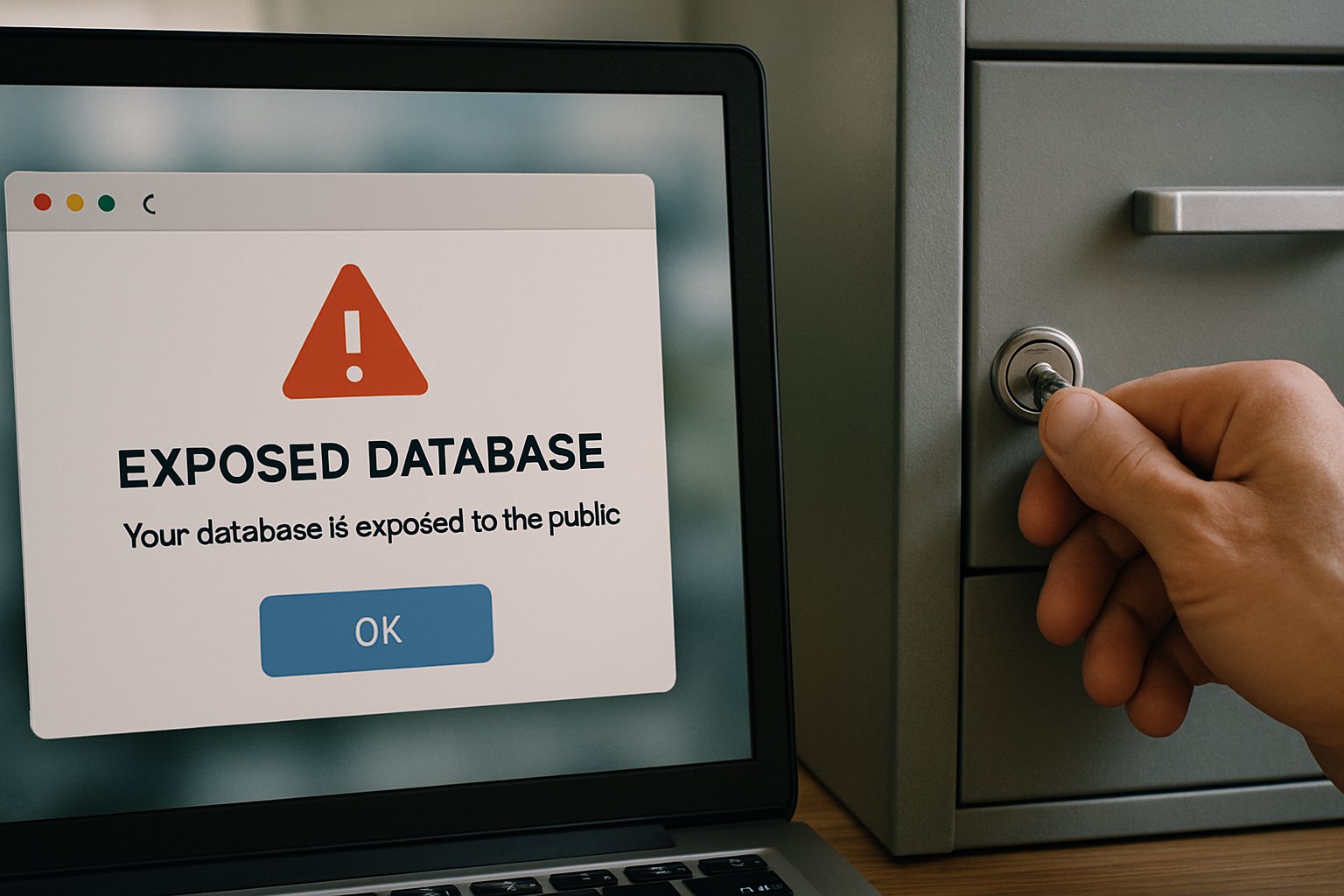 Computer screen privacy risk alert after Moltbook breach