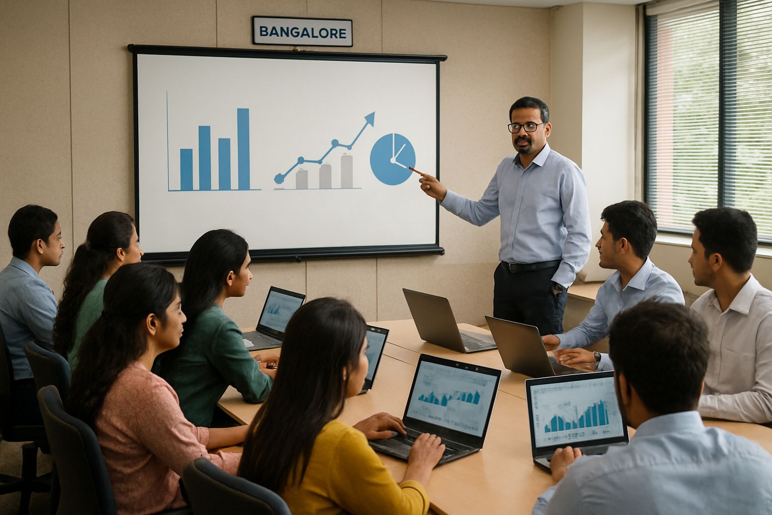 Corporate training session showcasing Data Talent Expansion through upskilling in Bangalore.