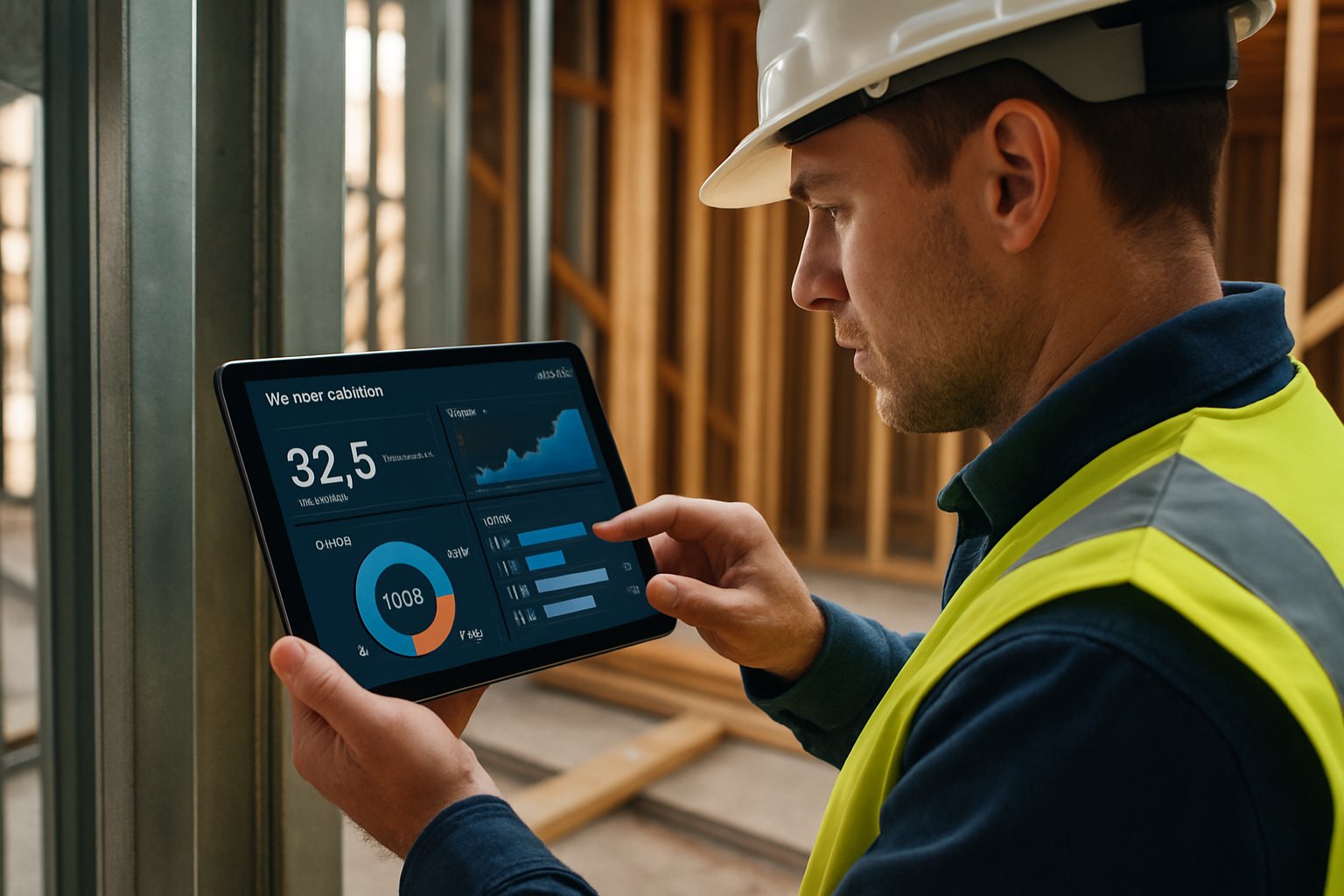 Industrial Agentic Tools displaying real-time construction data and benchmarks