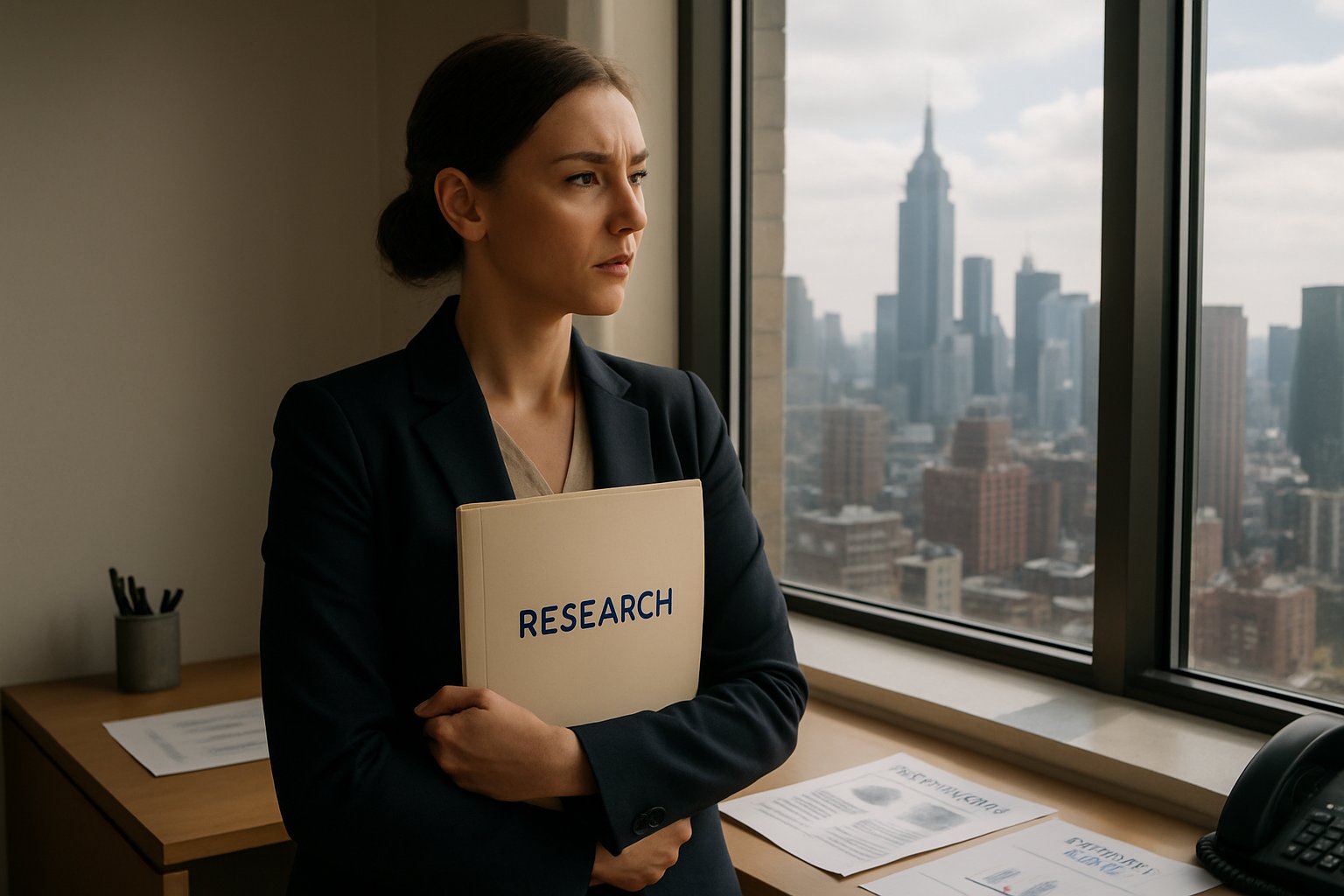 Corporate professional reflecting on safety research and company ethics.