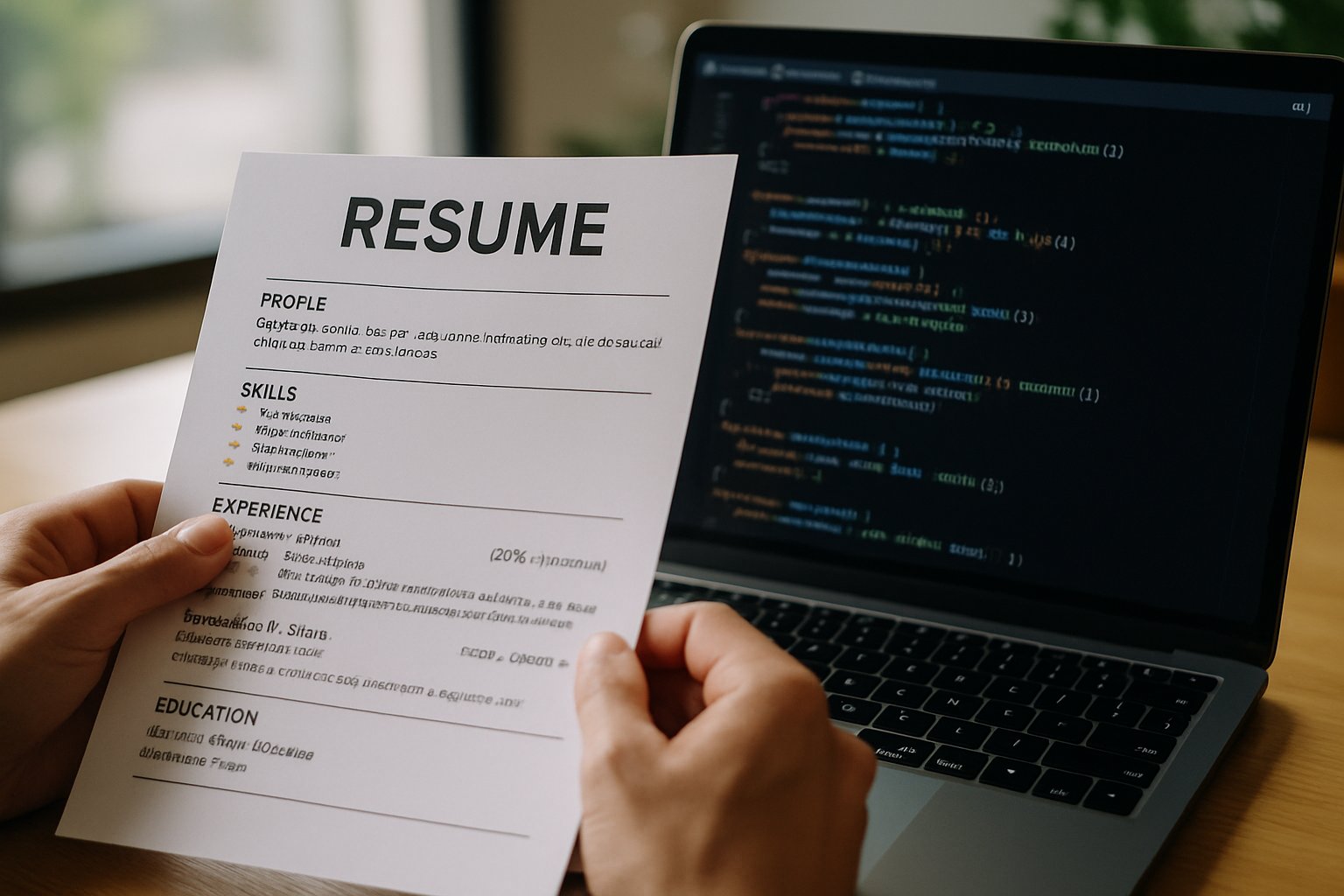 Resume evaluation process highlighting Algorithmic Bias in AI hiring systems.