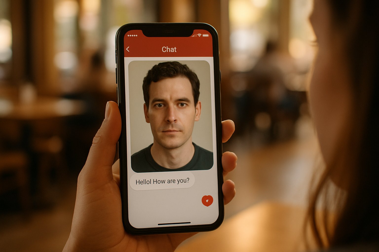 Woman identifies possible Dating Deepfake Fraud on dating chat app.