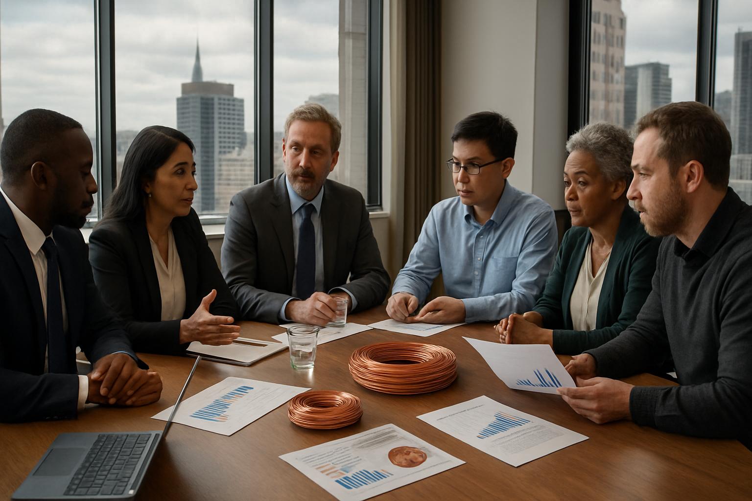 Executives discuss procurement in Hardware Supply Crisis boardroom