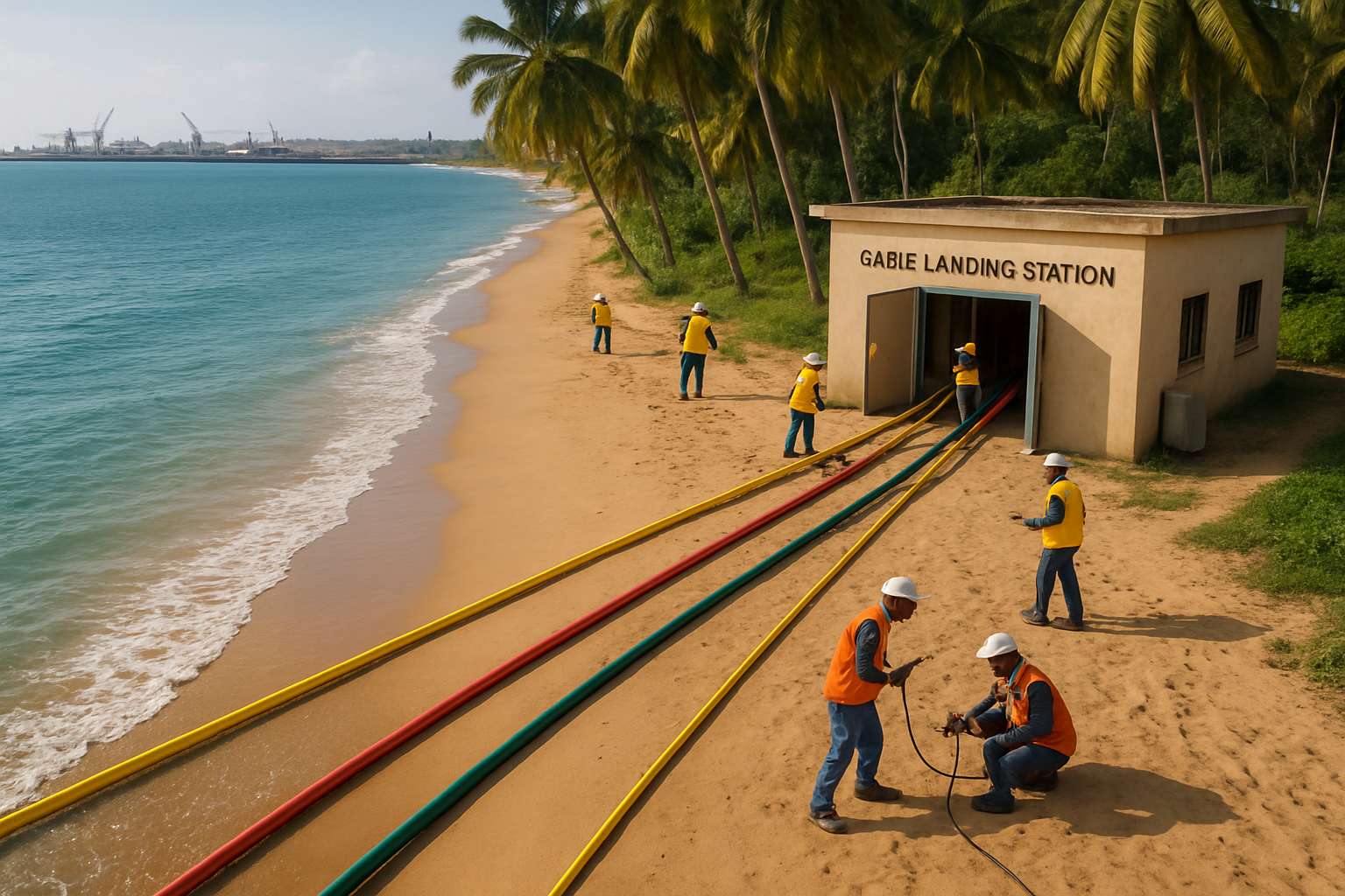 Subsea cable landing part of infrastructure network on Indian coast
