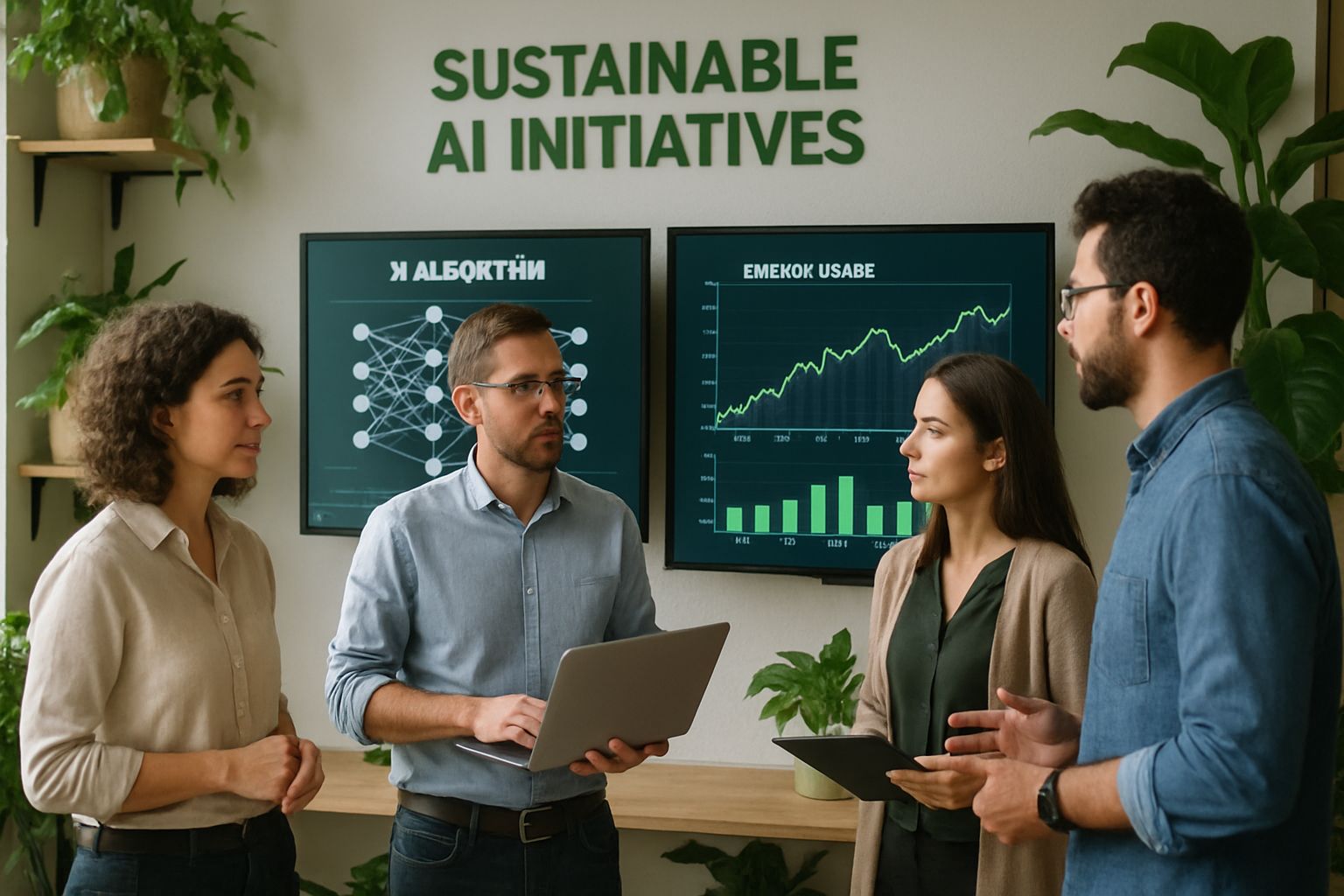 Engineers discuss Sustainable AI strategies for clean energy data centers.