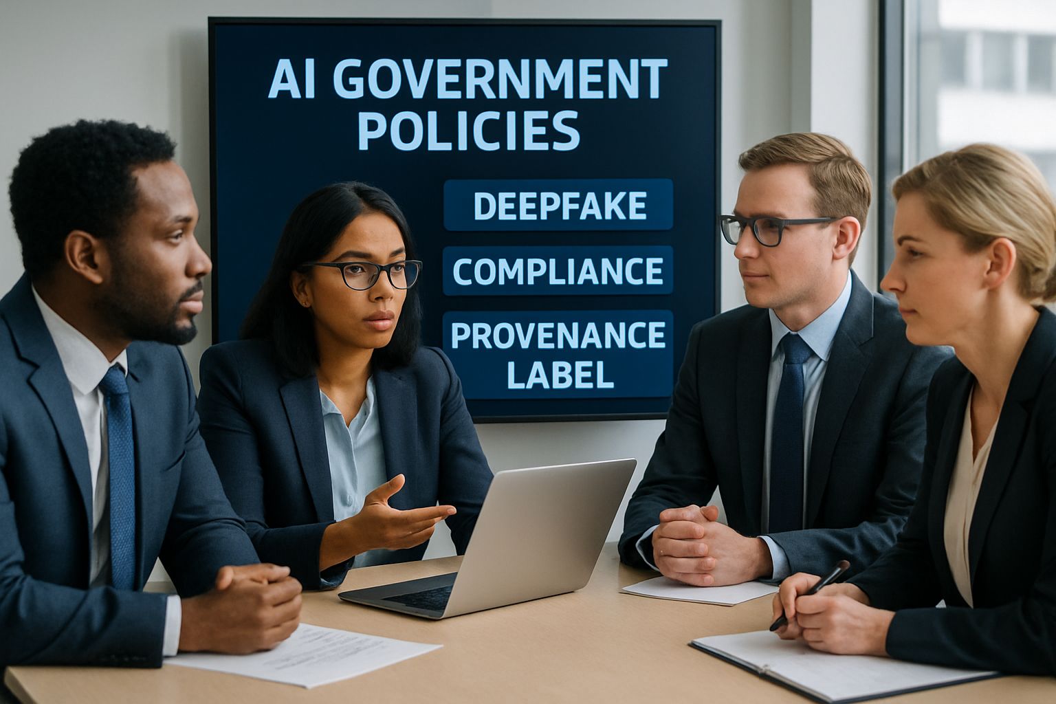 Tech professionals discuss AI Government compliance and deepfake takedown timelines.