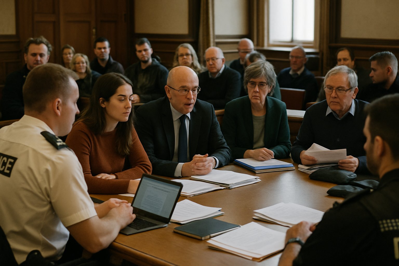 Law Enforcement oversight meeting discussing technology and privacy concerns