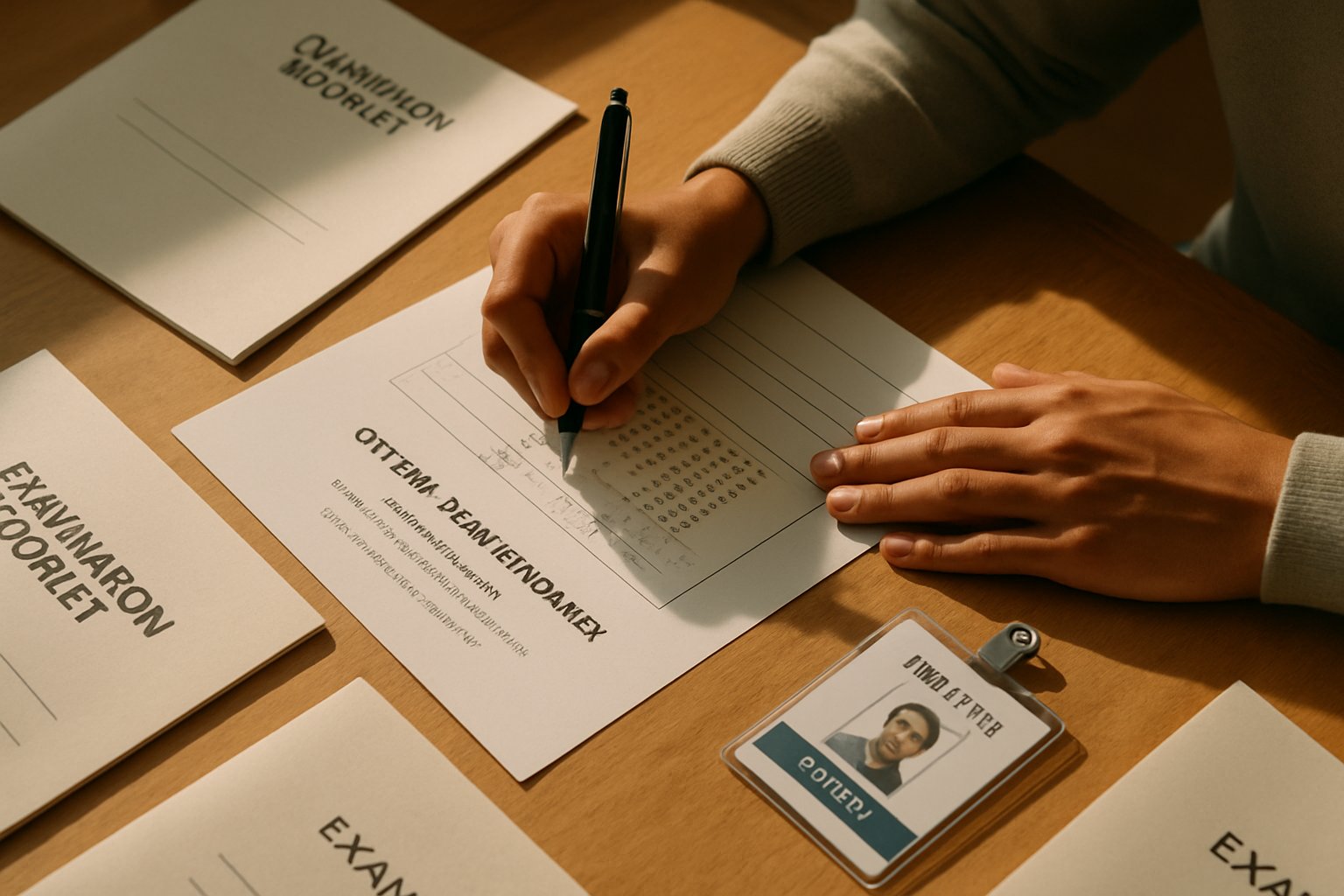 Student writing an exam paper exemplifying Academic Ethics in UK university.