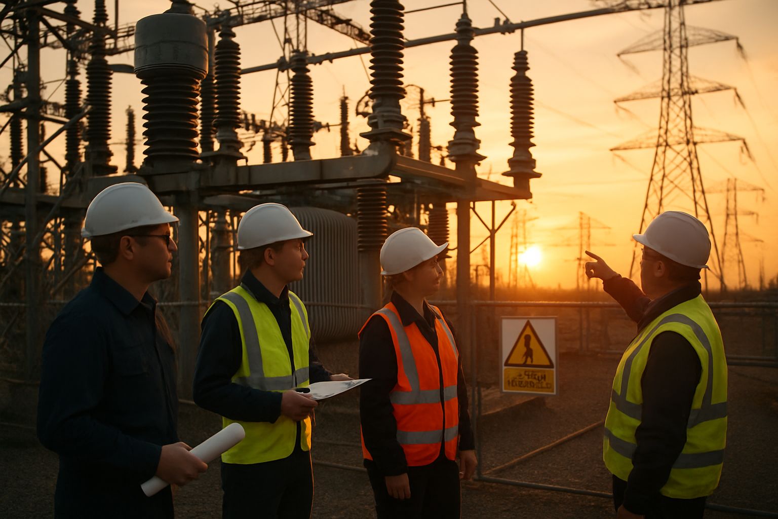 Utility workers address Energy Bottleneck with Virginia power grid inspection.